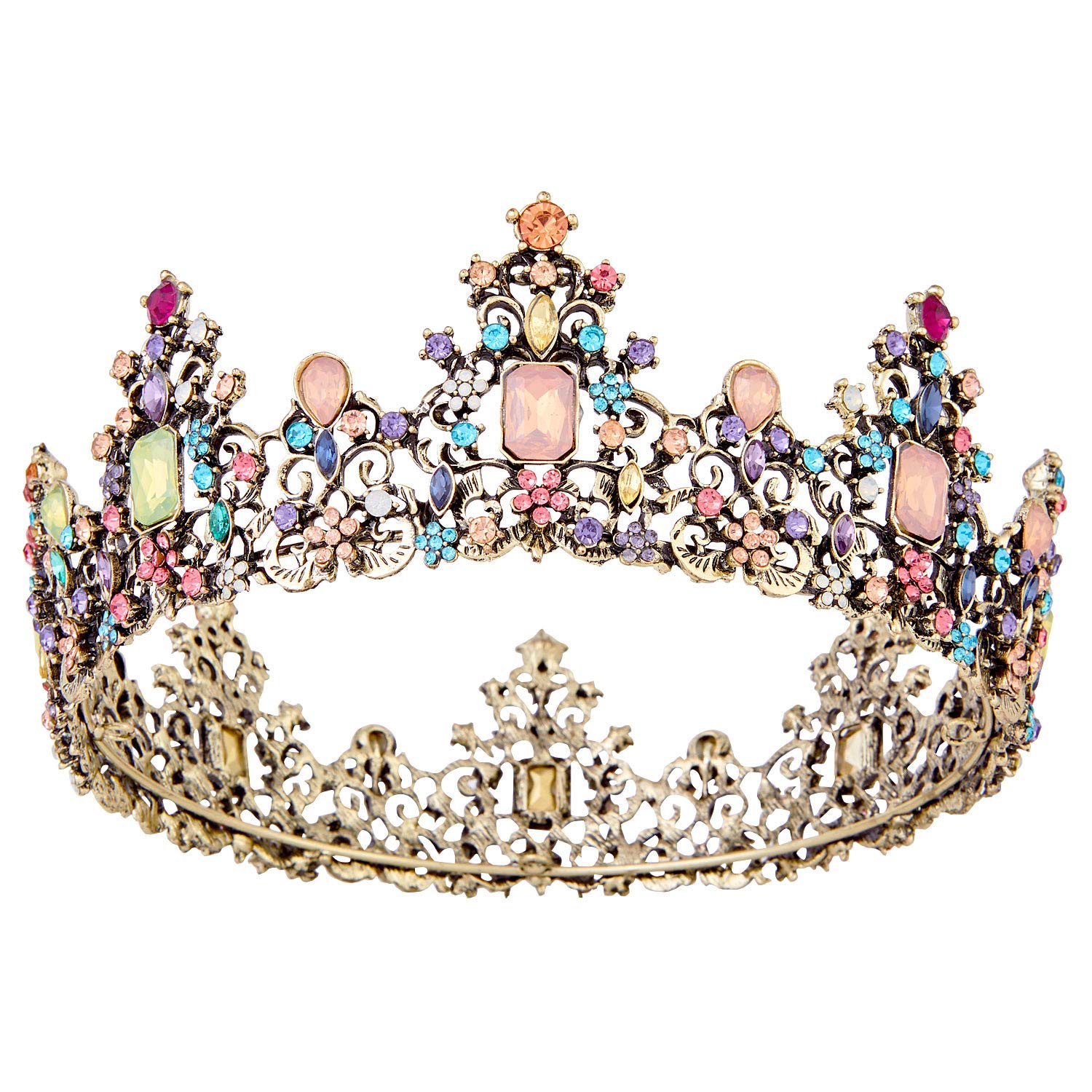 Vofler Crowns for Women Vintage Queen Baroque Tiara Crystal