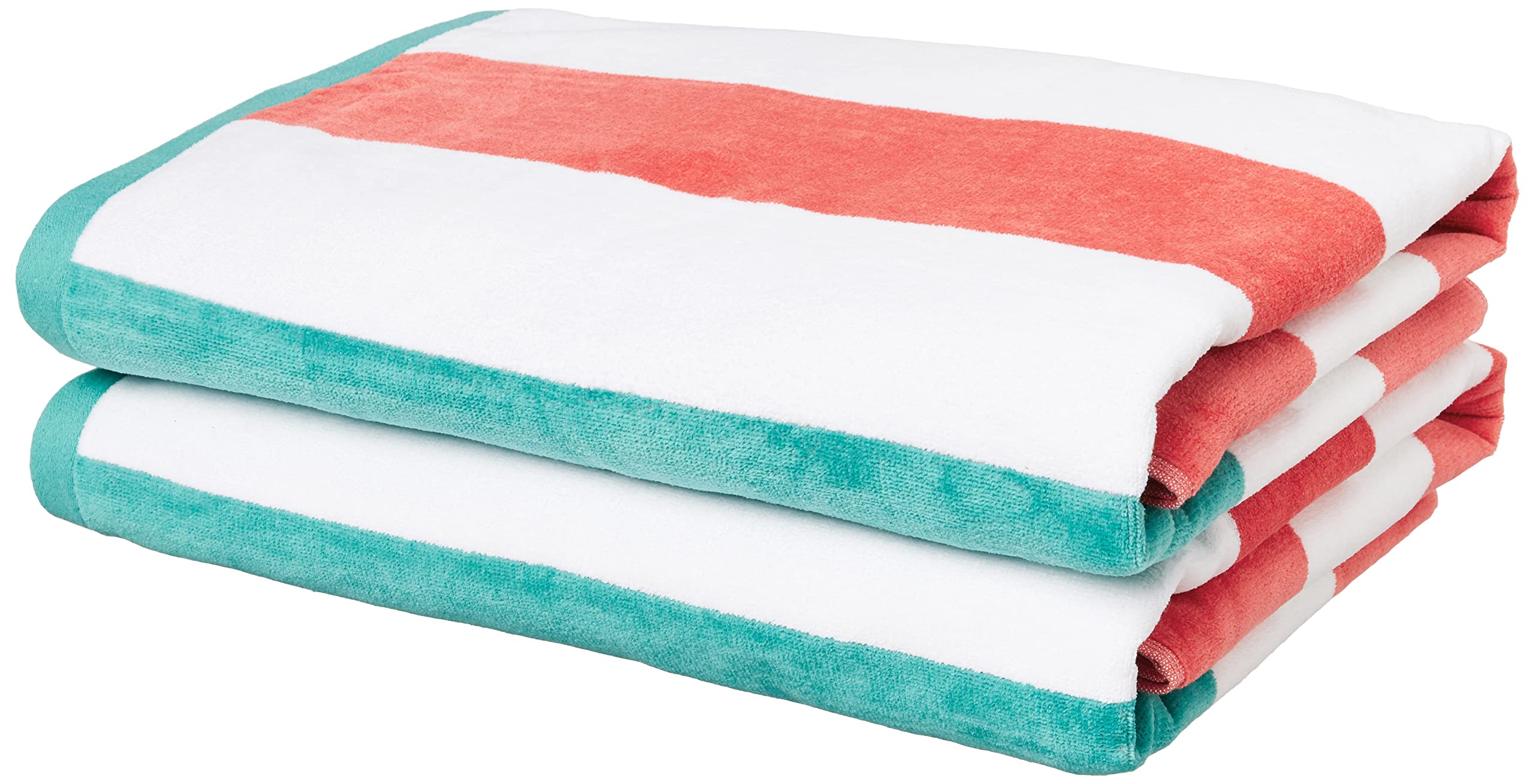 Cotton Pop Turquoise Terry Stripe Turkish Towel