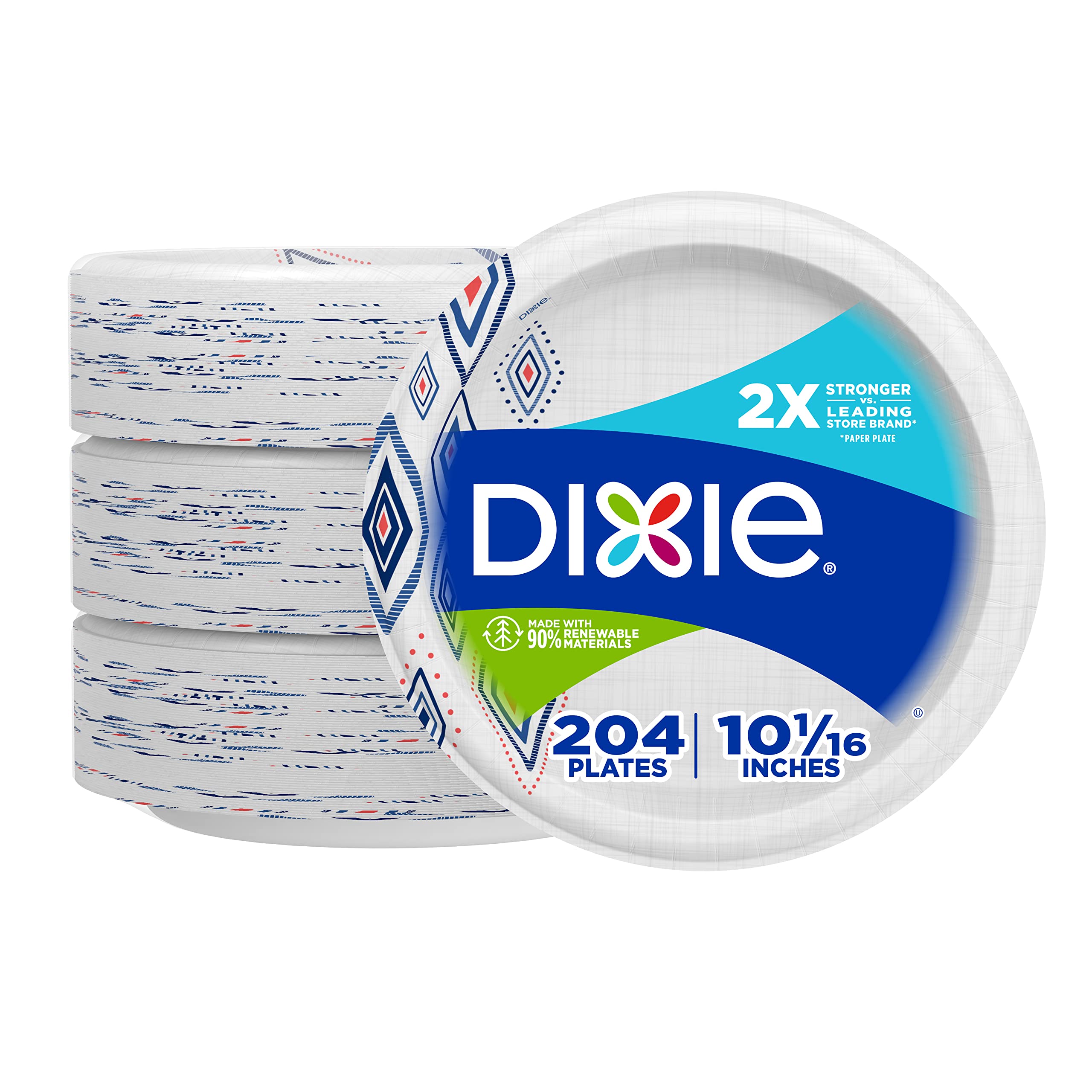 Dixie Paper Bowls, 10 oz Dessert or Light Lunch Size Printed Disposable  Bowls, 36 Count (Pack of 1)