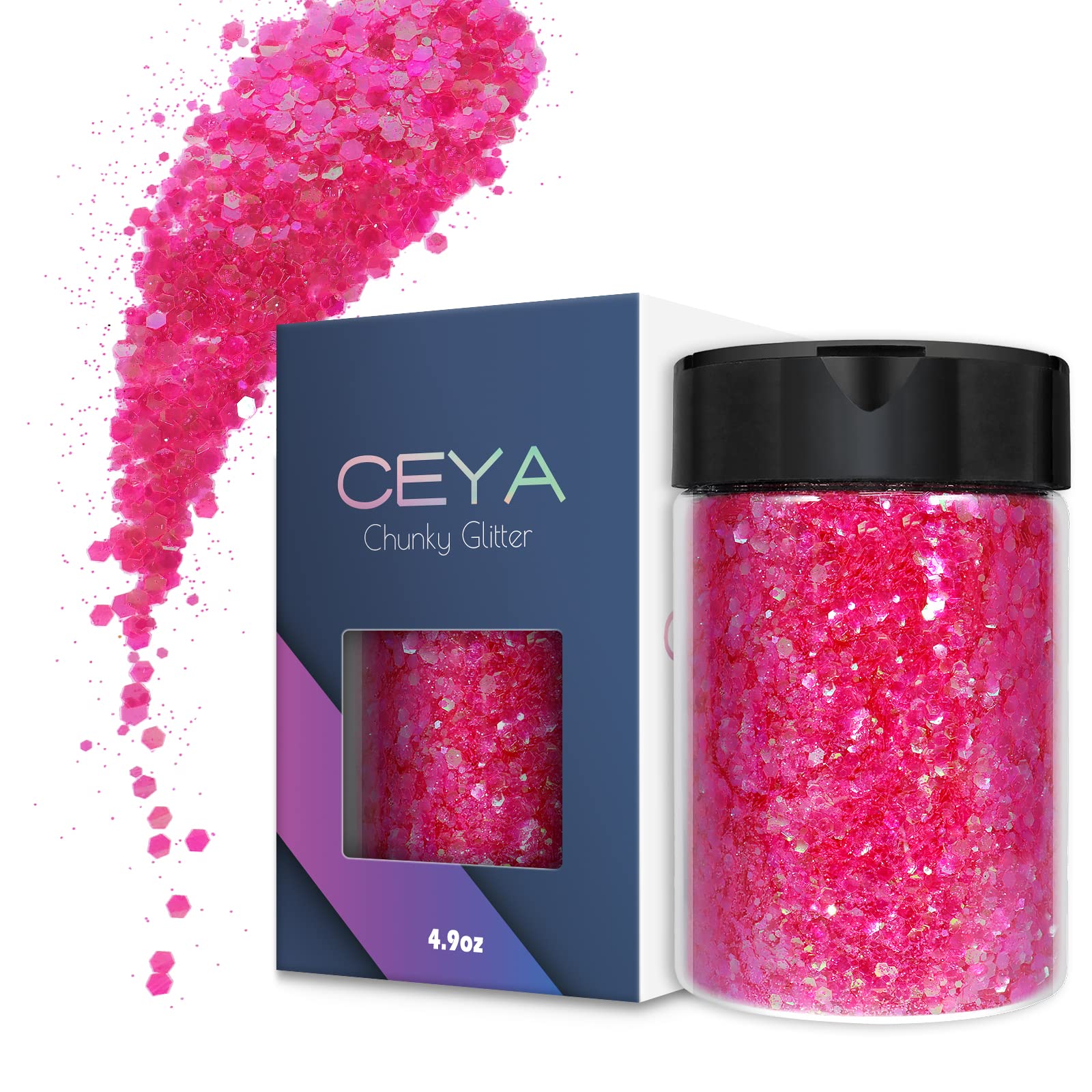 Pink Chunky Glitter for Resin Epoxy Crafts 