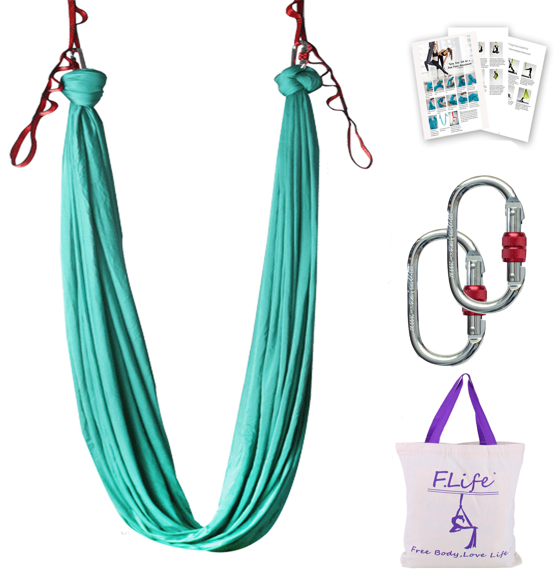  Active Silk Aerial Yoga Hammock 5.5 yards Premium Aerial Silk  Fabric Yoga Swing for Antigravity Yoga Inversion Include Daisy Chain  Carabiner and Pose Guide : Sports & Outdoors