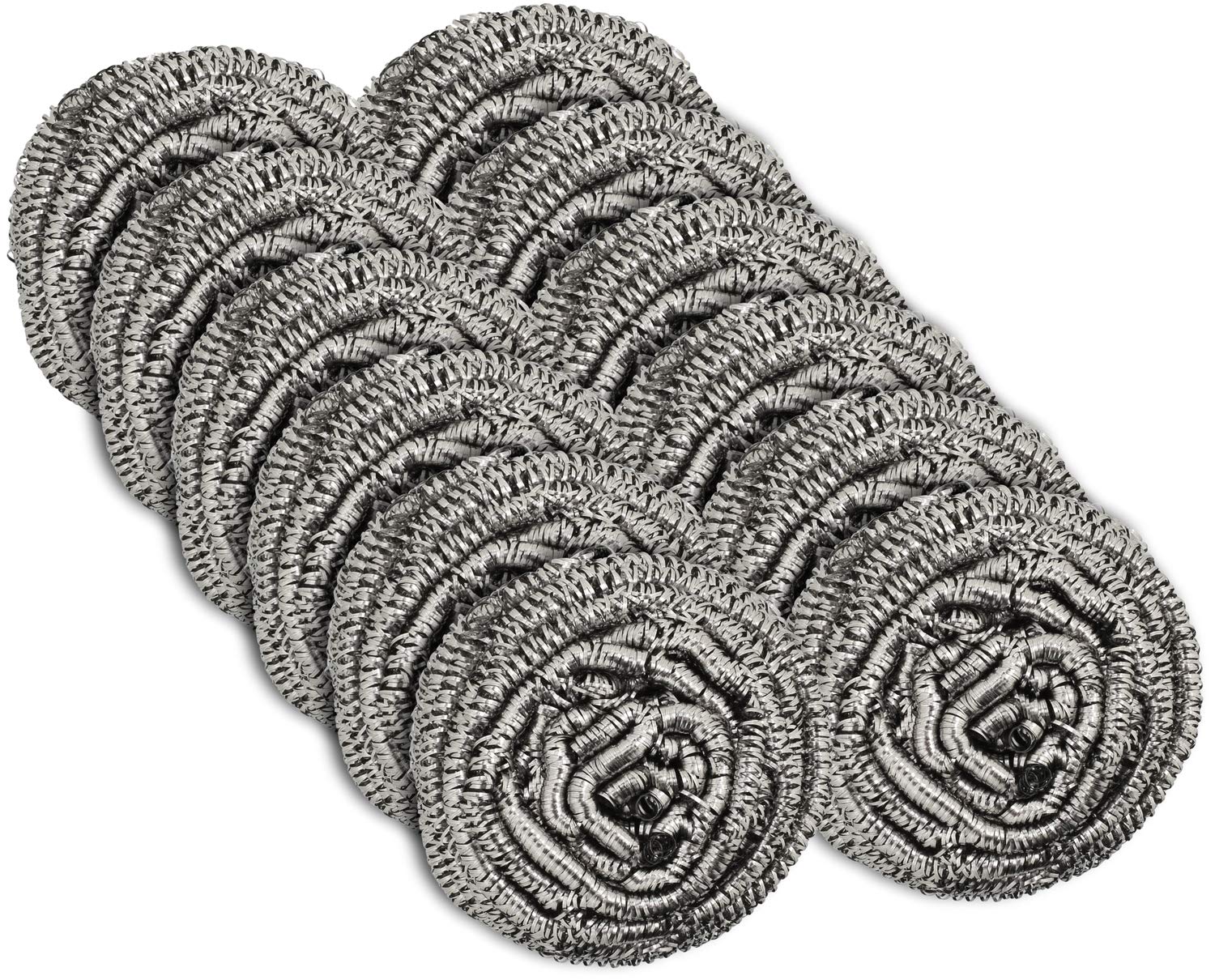 12 Pack Stainless Steel Scourers by Scrub It Steel Wool Scrubber Pad Used  for Dishes, Pots