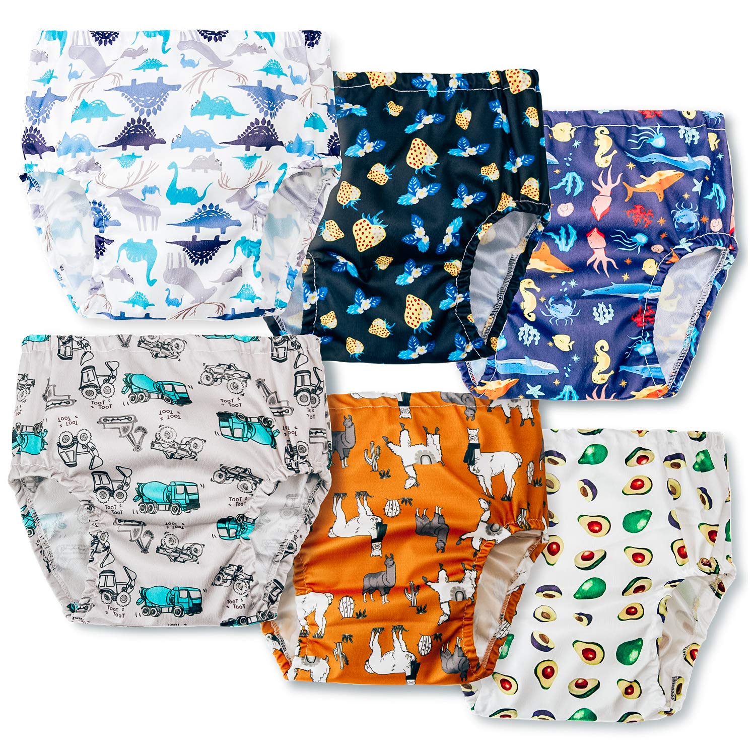  Potty Training Underwear for Boys, Toddler Rubber Swim Diaper  Cover, Plastic Pants for Toddlers Training Pants, Training Underwear for  Boys 3T : Baby