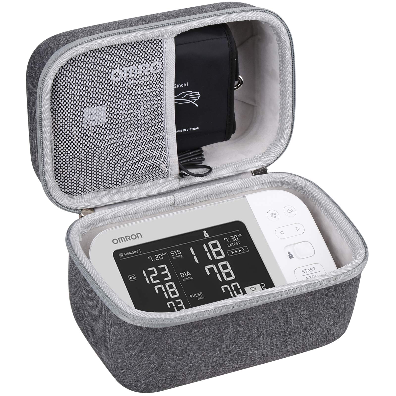  LTGEM Hard Case for OMRON 3 Series BP7100 / Silver BP5250 /  Bronze BP5100 / 5 Series BP7250 Blood Pressure Monitor(Inside:  6.2x5x4.2), Case Only : Health & Household