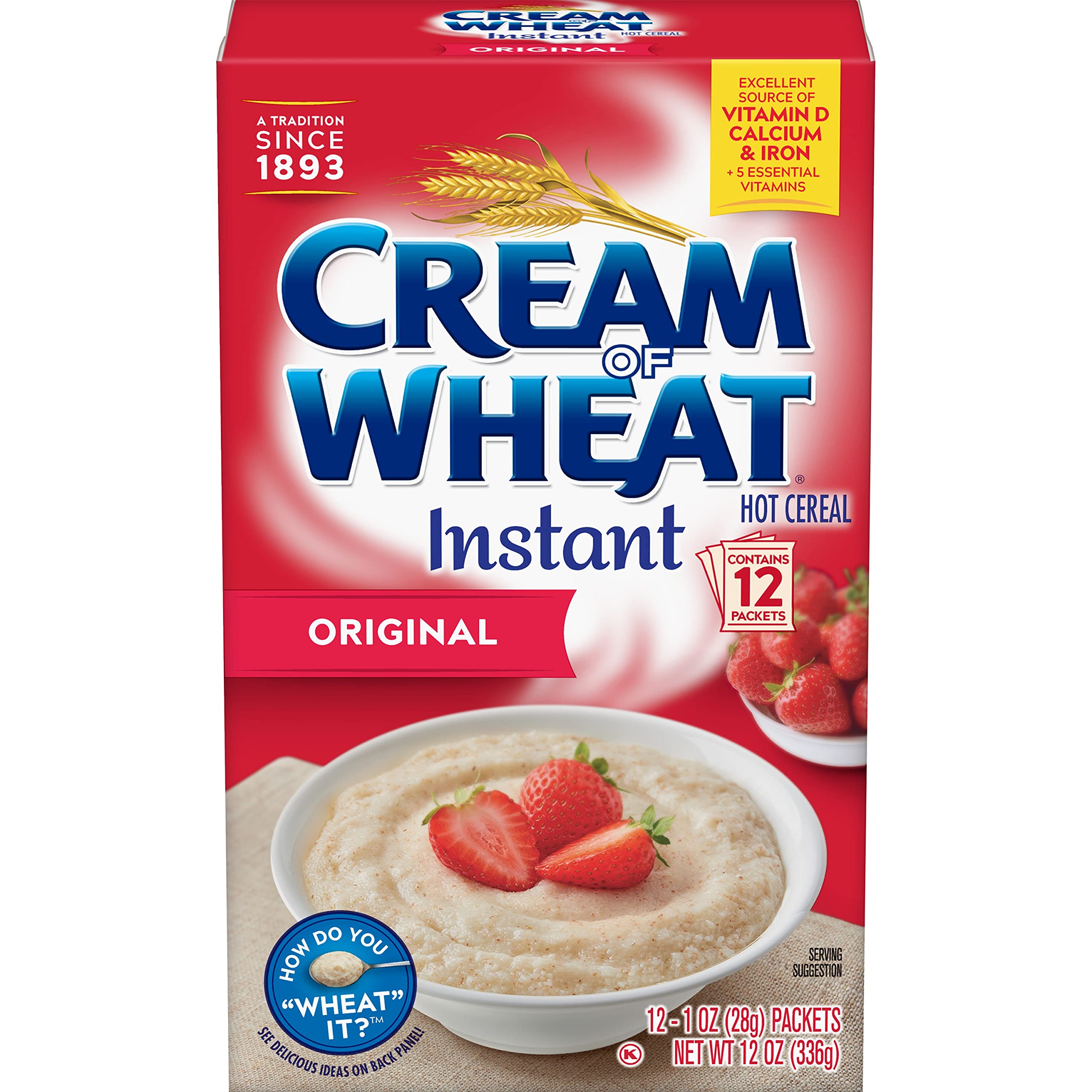 Cream Of Wheat Hot Cereal, Instant, Original - 12 pack, 1 oz