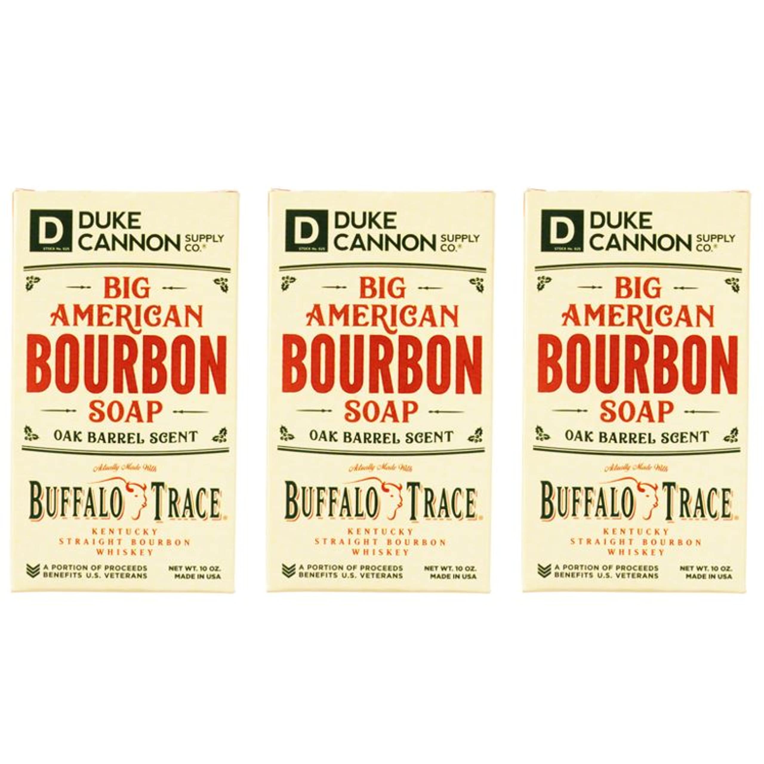 Duke Cannon Supply Co. Buffalo Trace Bourbon Soap, Big American, Oak Barrel Scent - 10 oz