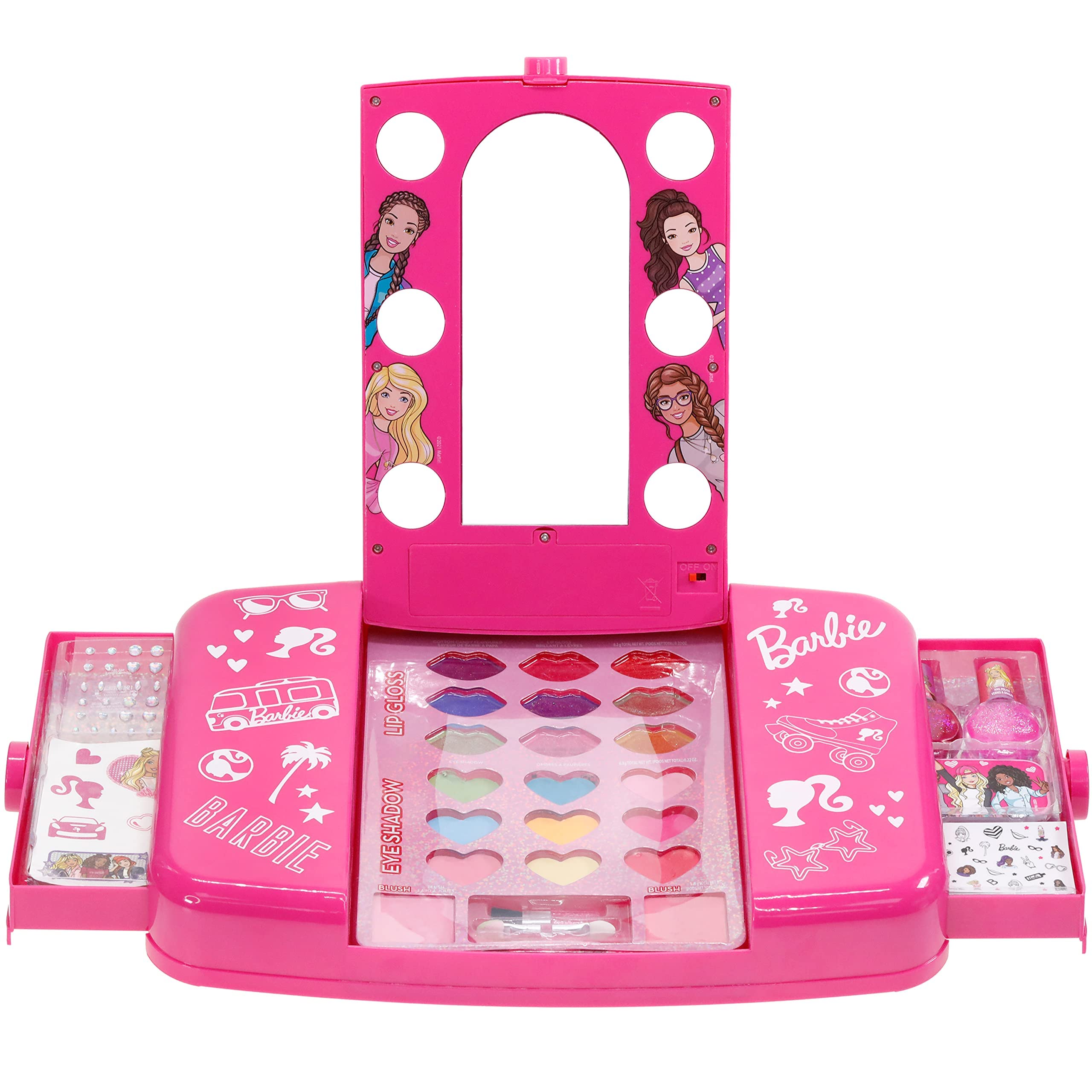 Townley Girl Train Case Cosmetic Makeup Set for Girls, Ages 3+