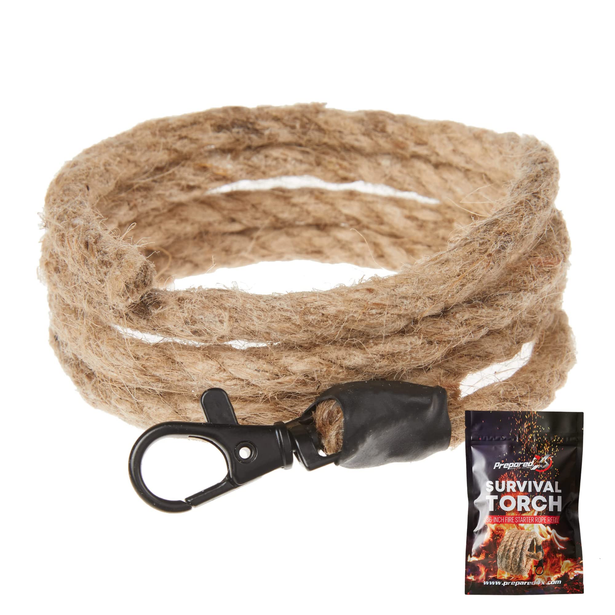 PREPARED4X Fire Starter Rope 36 Waterproof, Wax-Infused Hemp Tinder Wick  Refill Fire Tinder for Emergency Kit, Survival Kits, Survival Tools