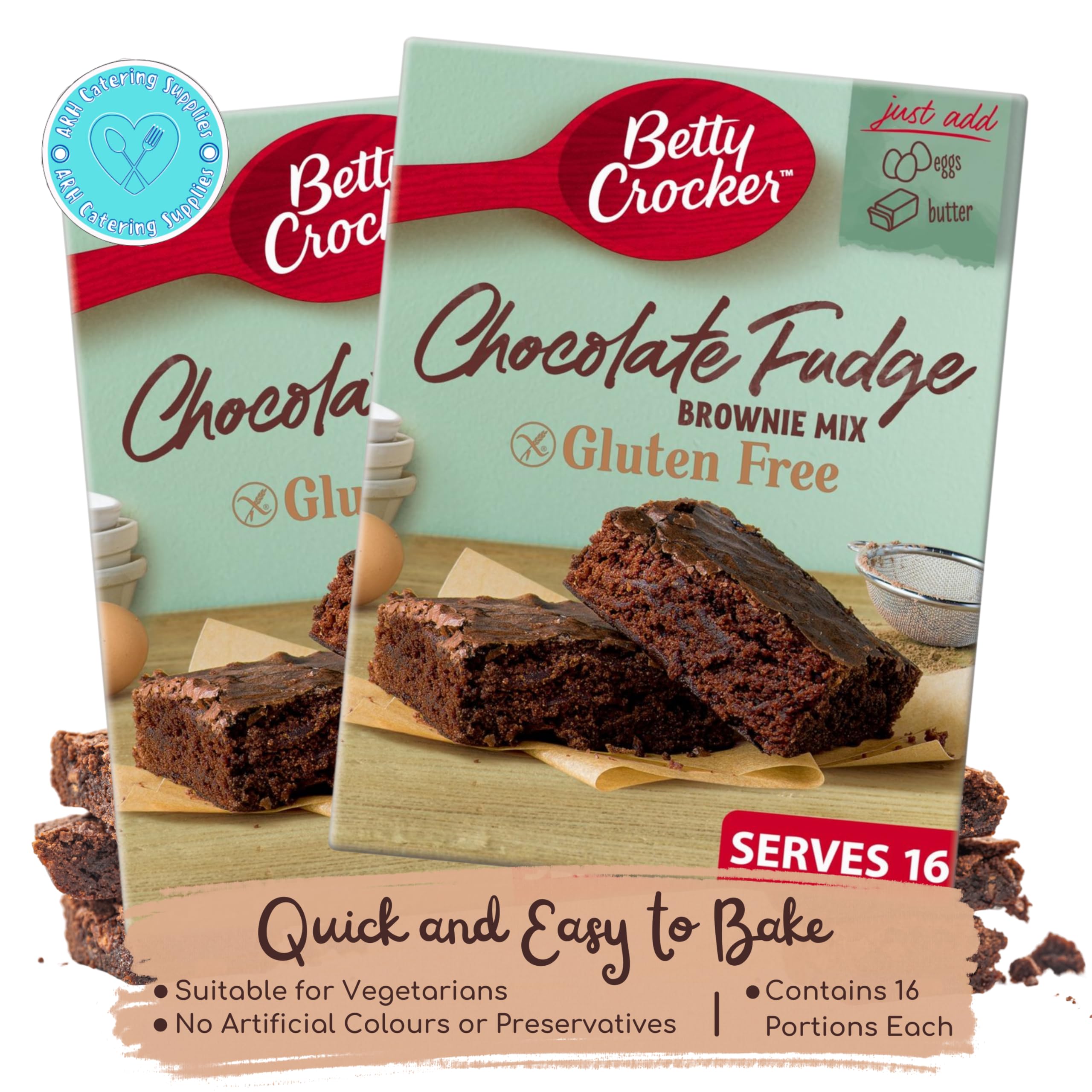 Chocolate Fudge Betty Crocker Gluten Free Brownie Mix 415g X2 1515