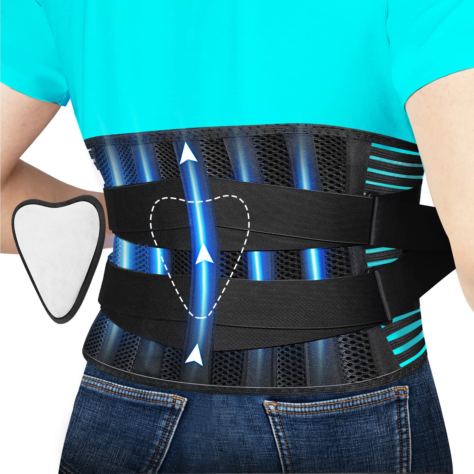 Adjustable Lumbar Back Brace Anti-skid Waist Support Belt for Men