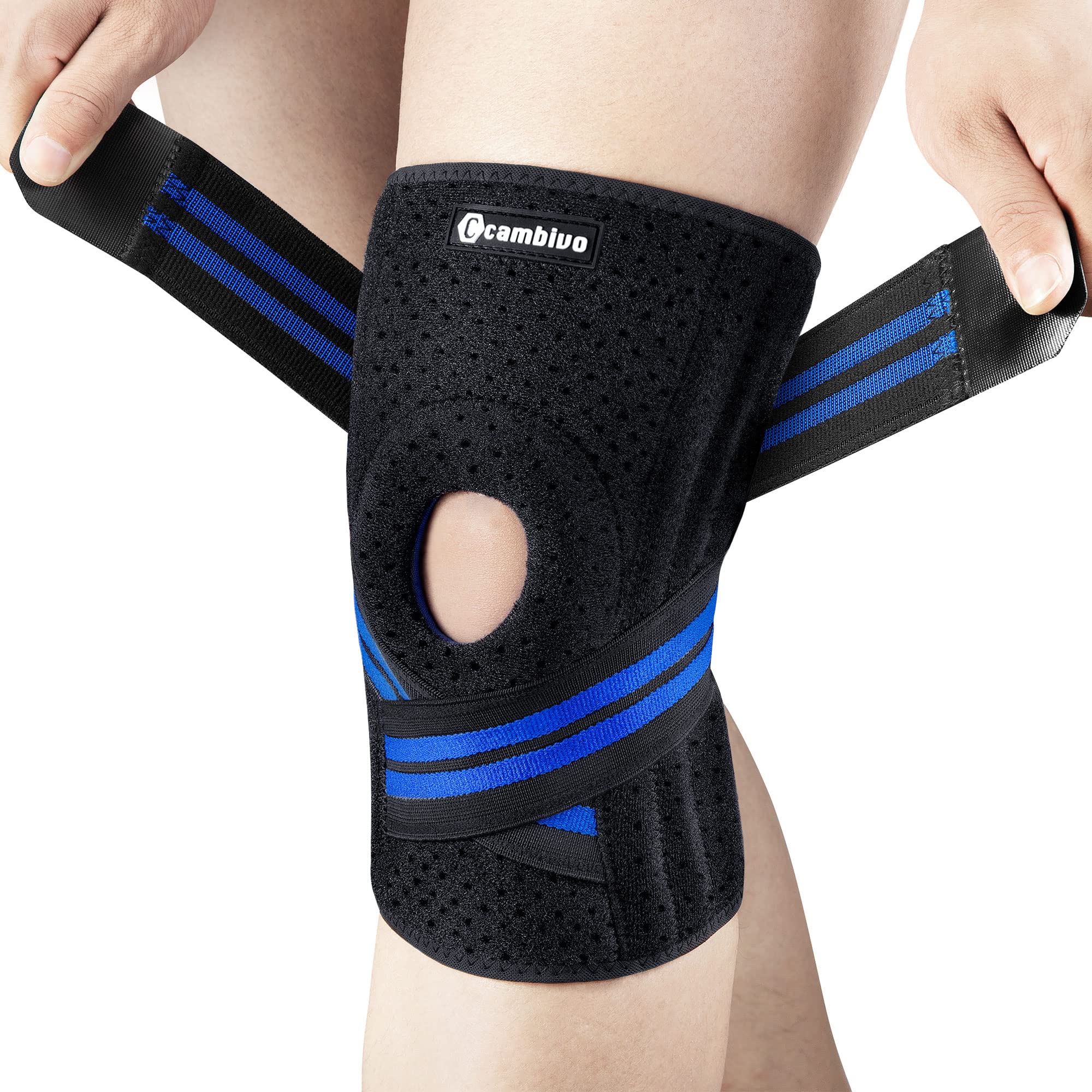 CAMBIVO Anti-chafing Knee Brace for Knee Pain with Side Stabilizers for  Women and men Adjustable