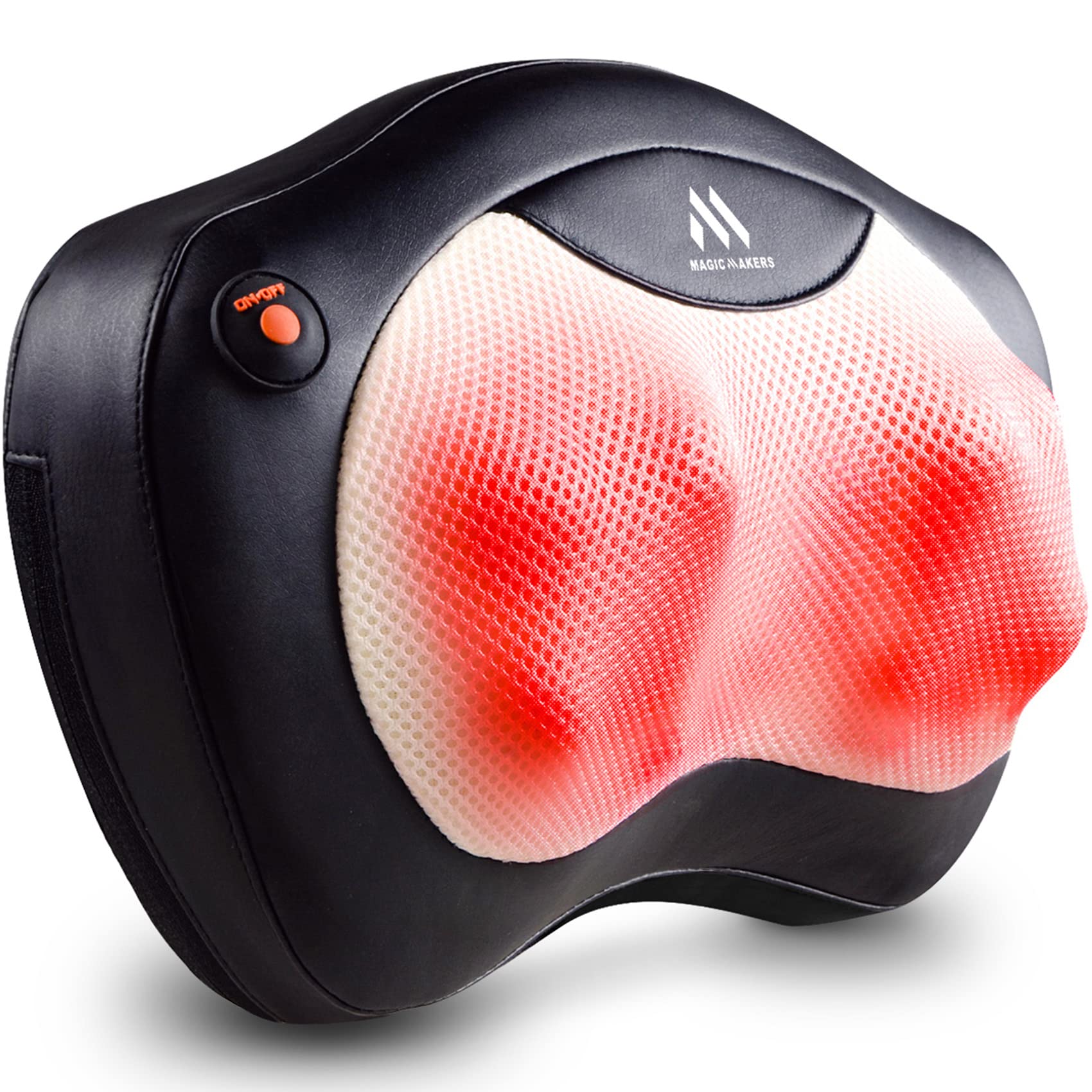 Shiatsu Neck and Back Massager - 8 Heated Rollers Kneading Massage