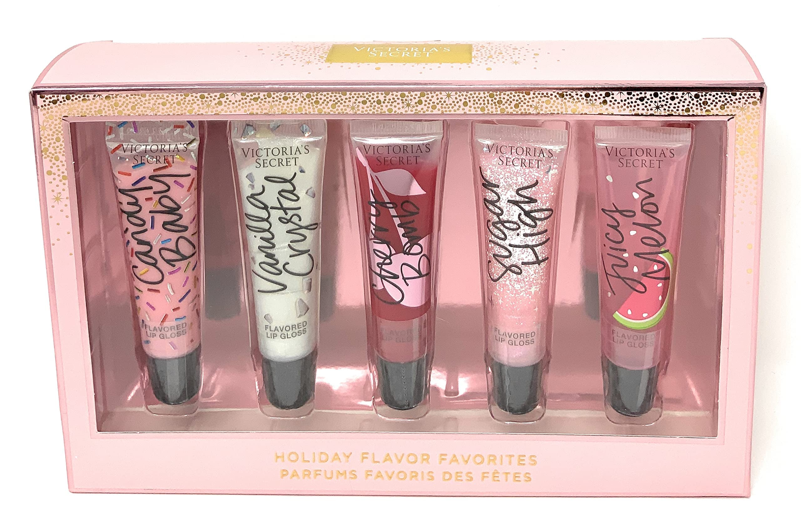Victorias Secret Flavor Favorites 5 Piece Holiday Lip Gloss Set 