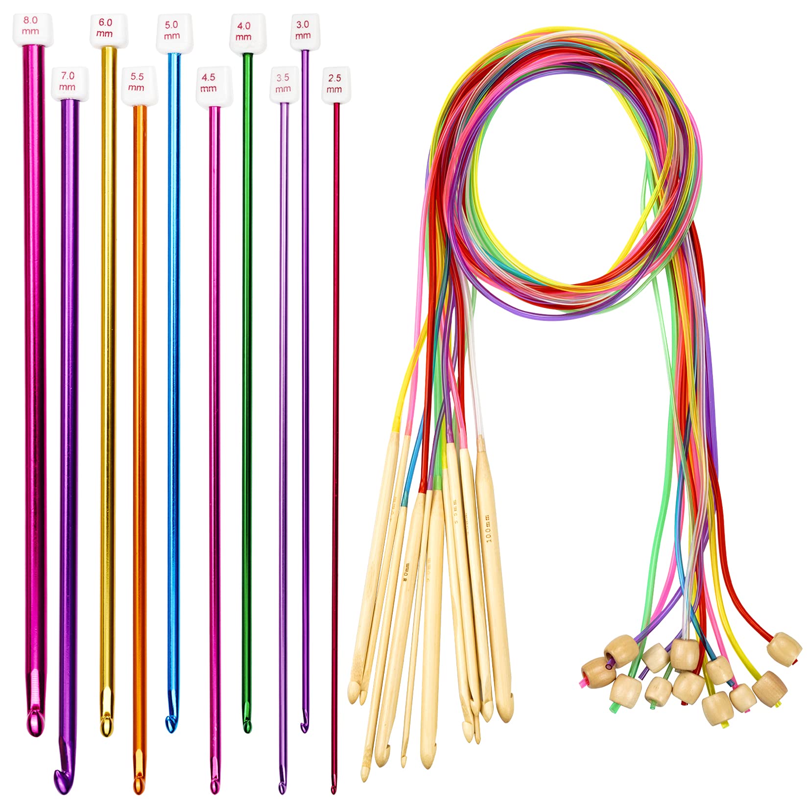 Metal Crochet Hook sizes 2-10mm -Craft Knitting Yarn Needles Wire