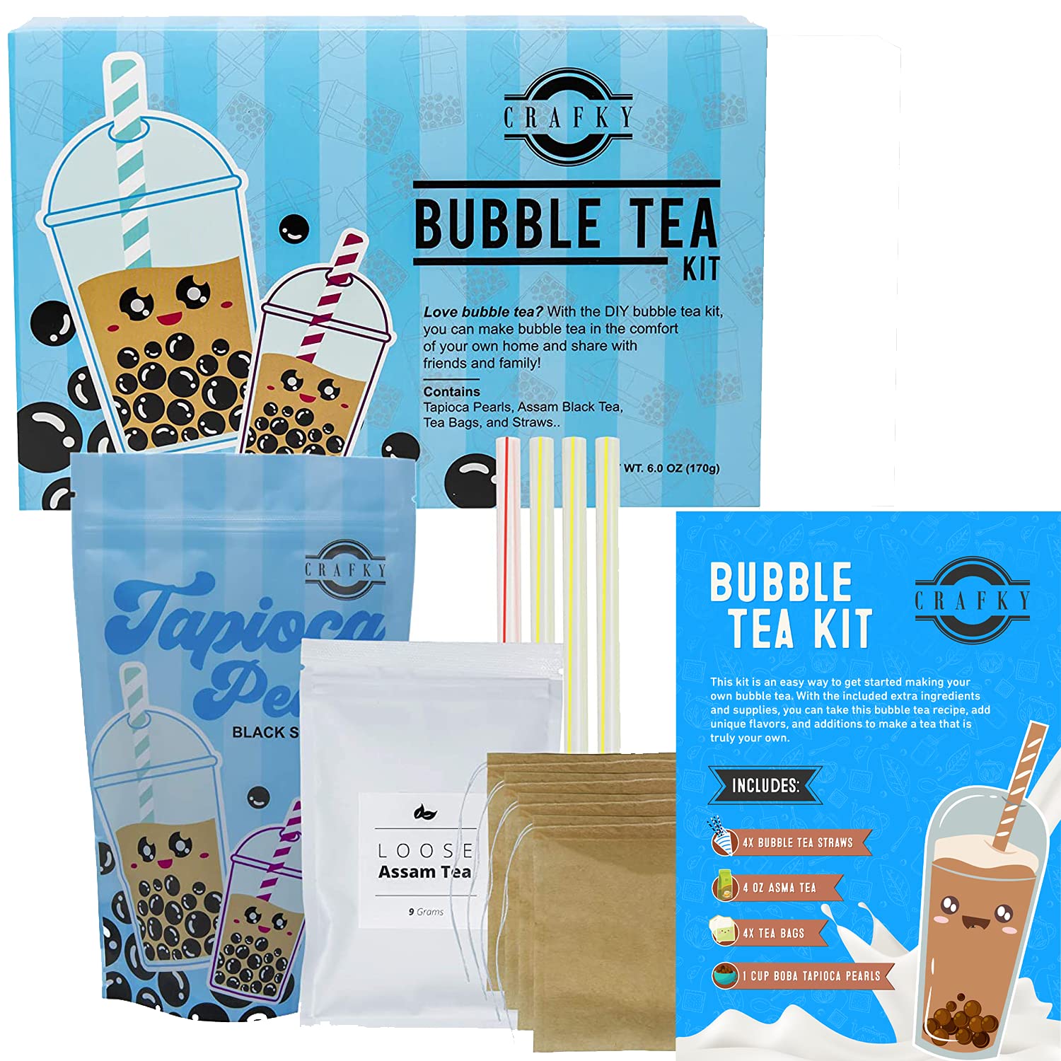 Making Boba Milk Tea (Bubble Tea Gift Set) 