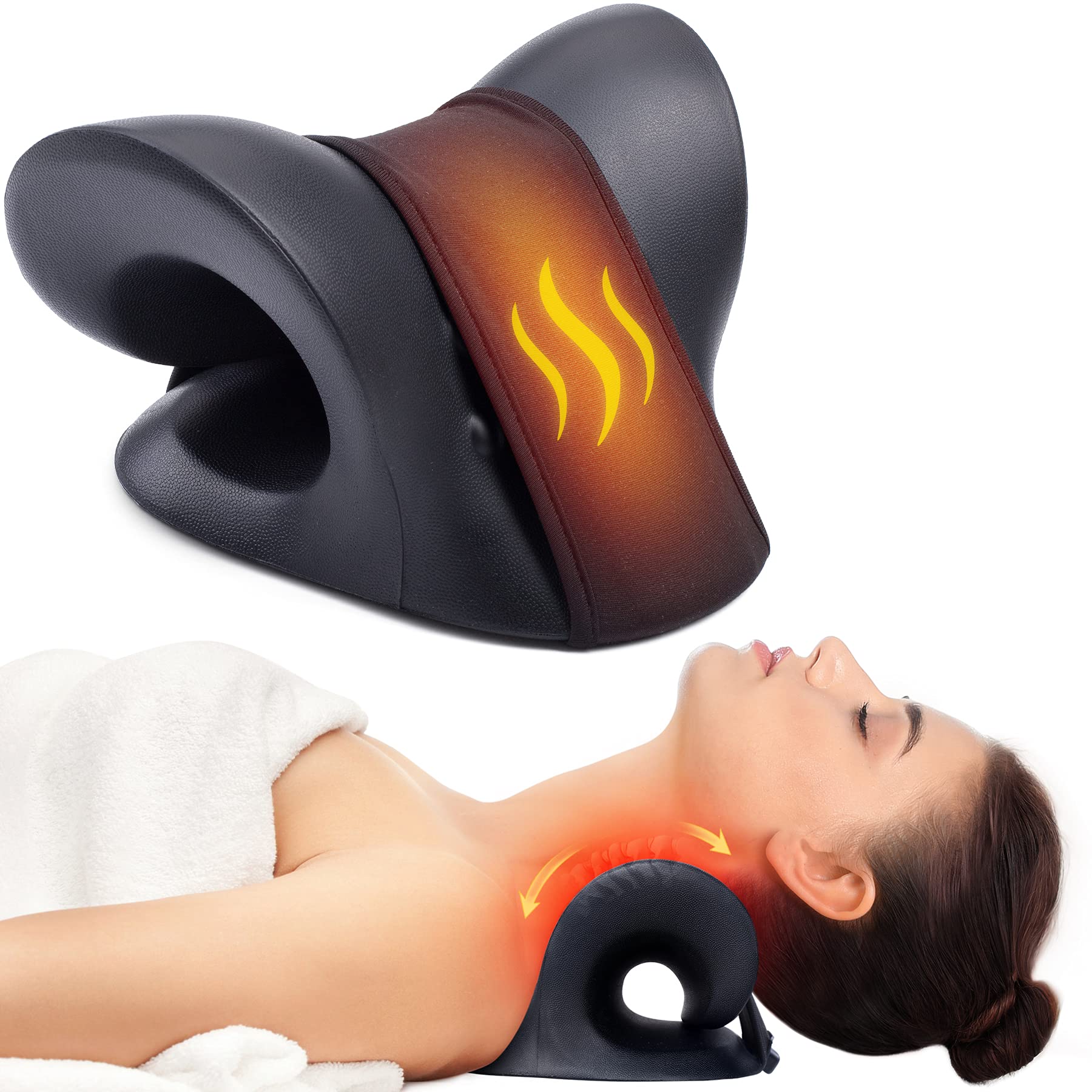 Electric Cervical Neck Brace Heated Relax Shoulder Musle Relief Pain  Portable