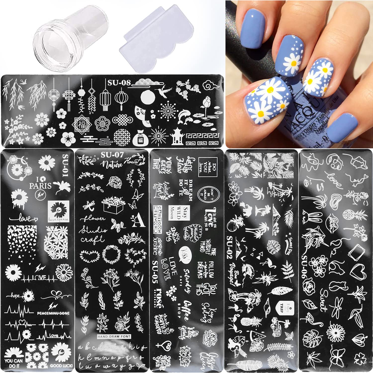 Whats Up Nails - B031 Gothic Affection Stamping Plate for Halloween Nail  Art Design