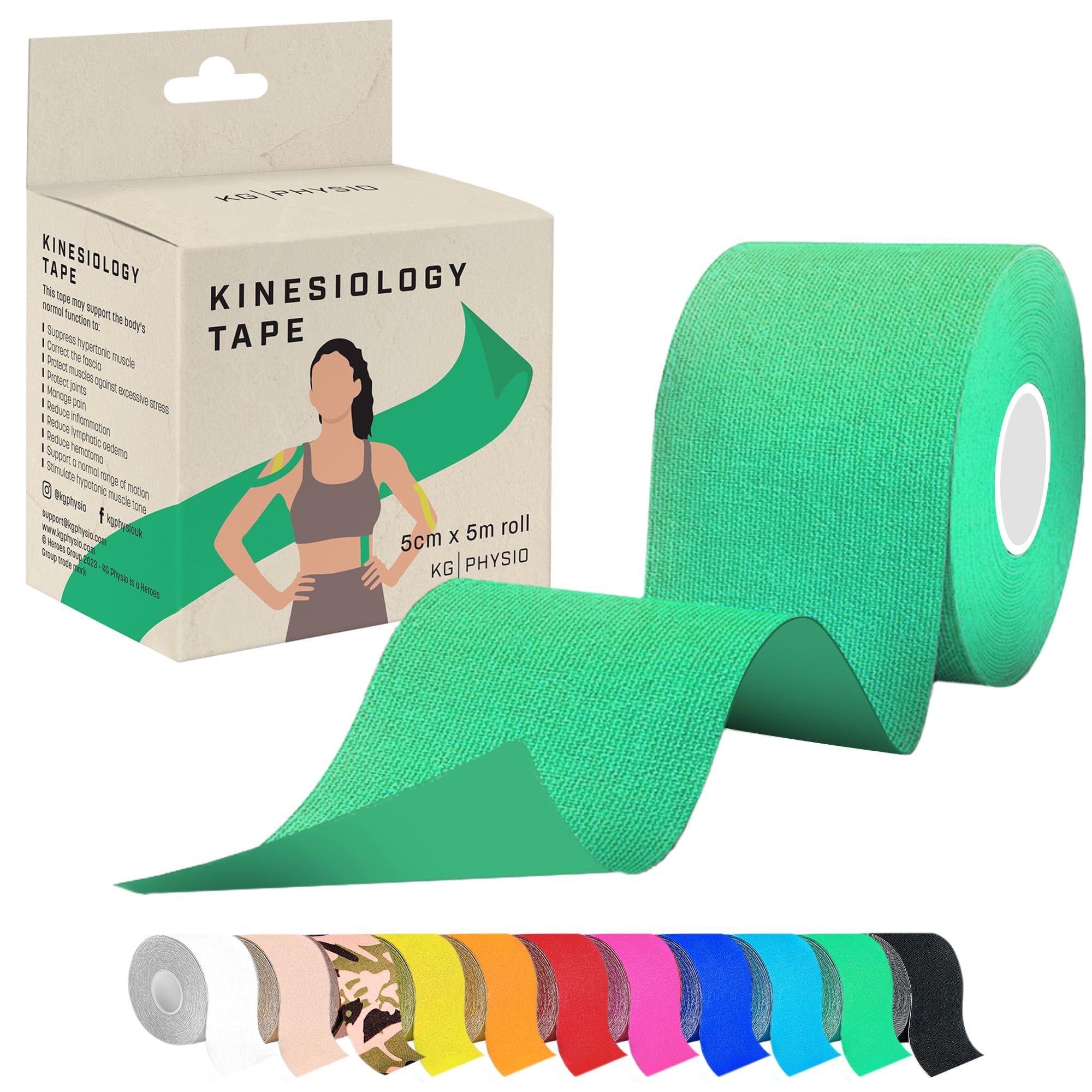 KG Physio Kinesiology Tape 5m Roll - Kinesio Tape for Joint and