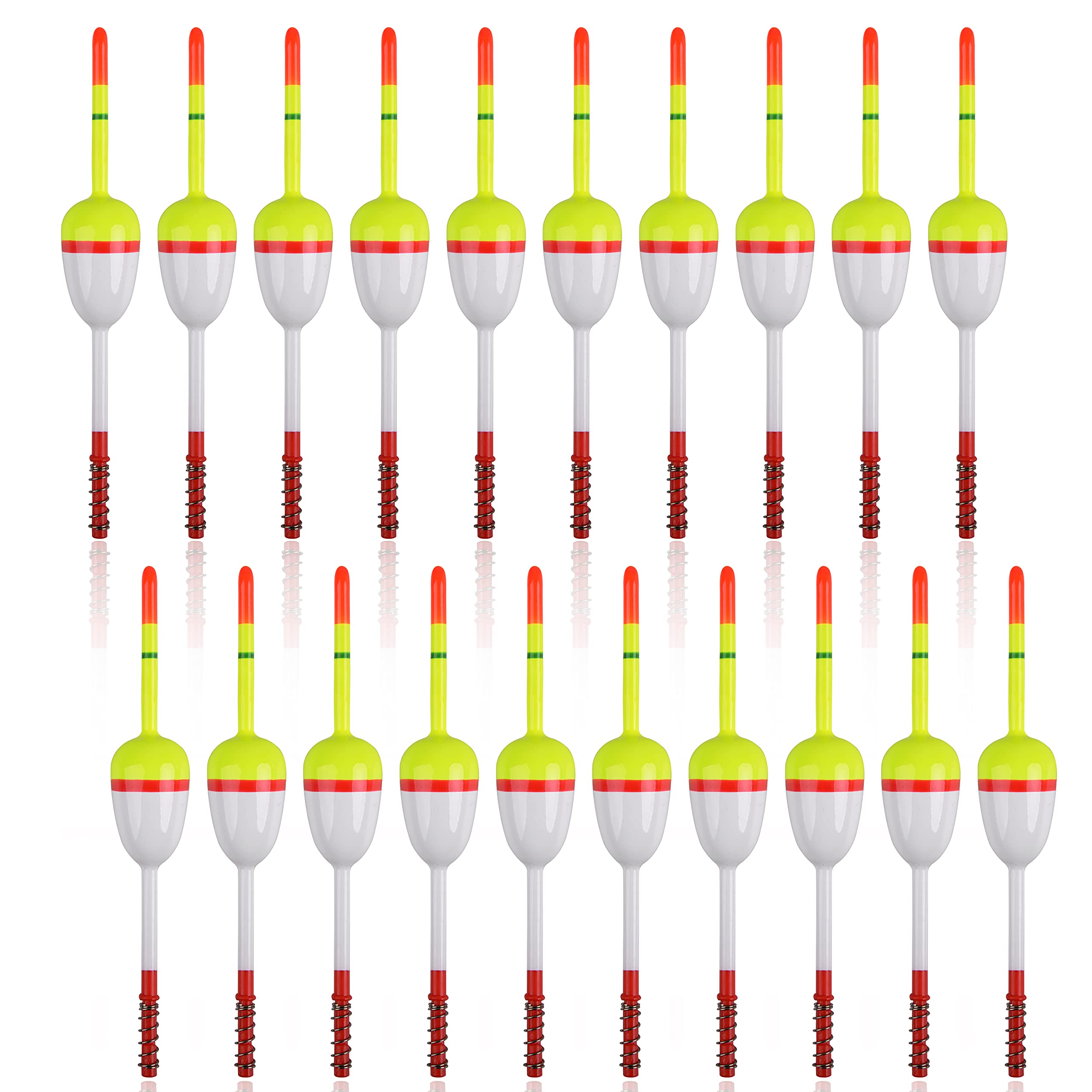  JOGFFDE 20PCS Fishing Floats and Bobbers Slip Bobbers for  Fishing Spring Oval Stick Floats Slip Bobbers for Crappie Catfish Trout :  Sports & Outdoors