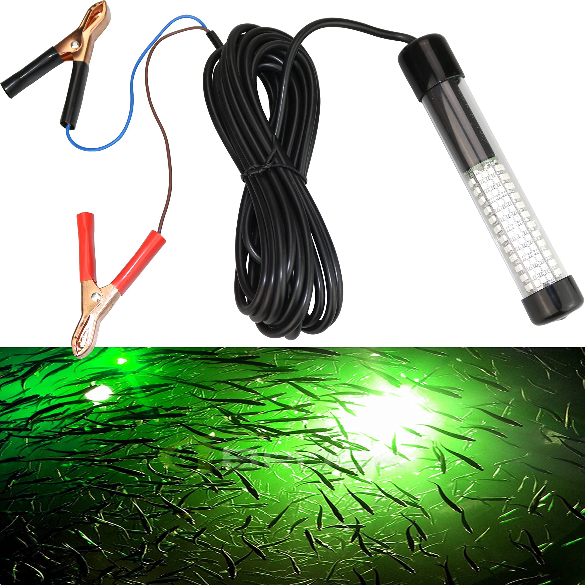 Lightingsky 12V 10.8W 180 LEDs 1080 Lumens LED Submersible Fishing