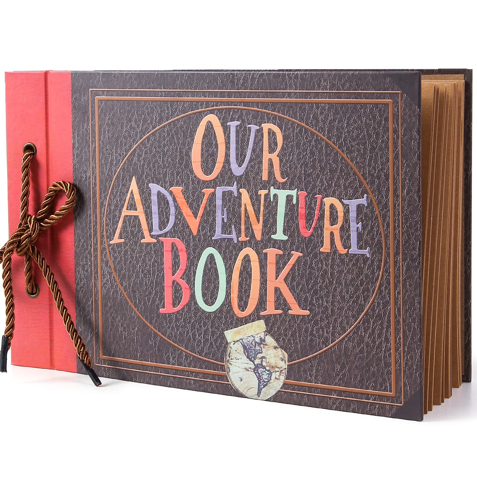 Pulaisen Our Adventure Book Scrapbook Pixar Up Handmade DIY Family  Scrapbooking Album with Embossed Letter Cover Retro Photo Albums (Our Adventure  Book 11.8Lx7.6W) Our Adventure Book 11.8Lx7.6W
