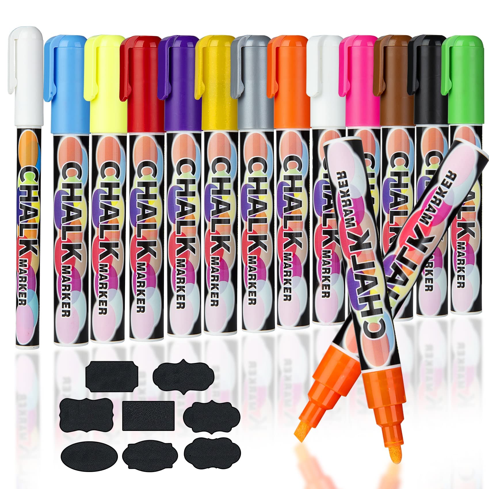 White & Coloured Liquid Chalk Marker Pen For Blackboard Black Signs Chalk  Board