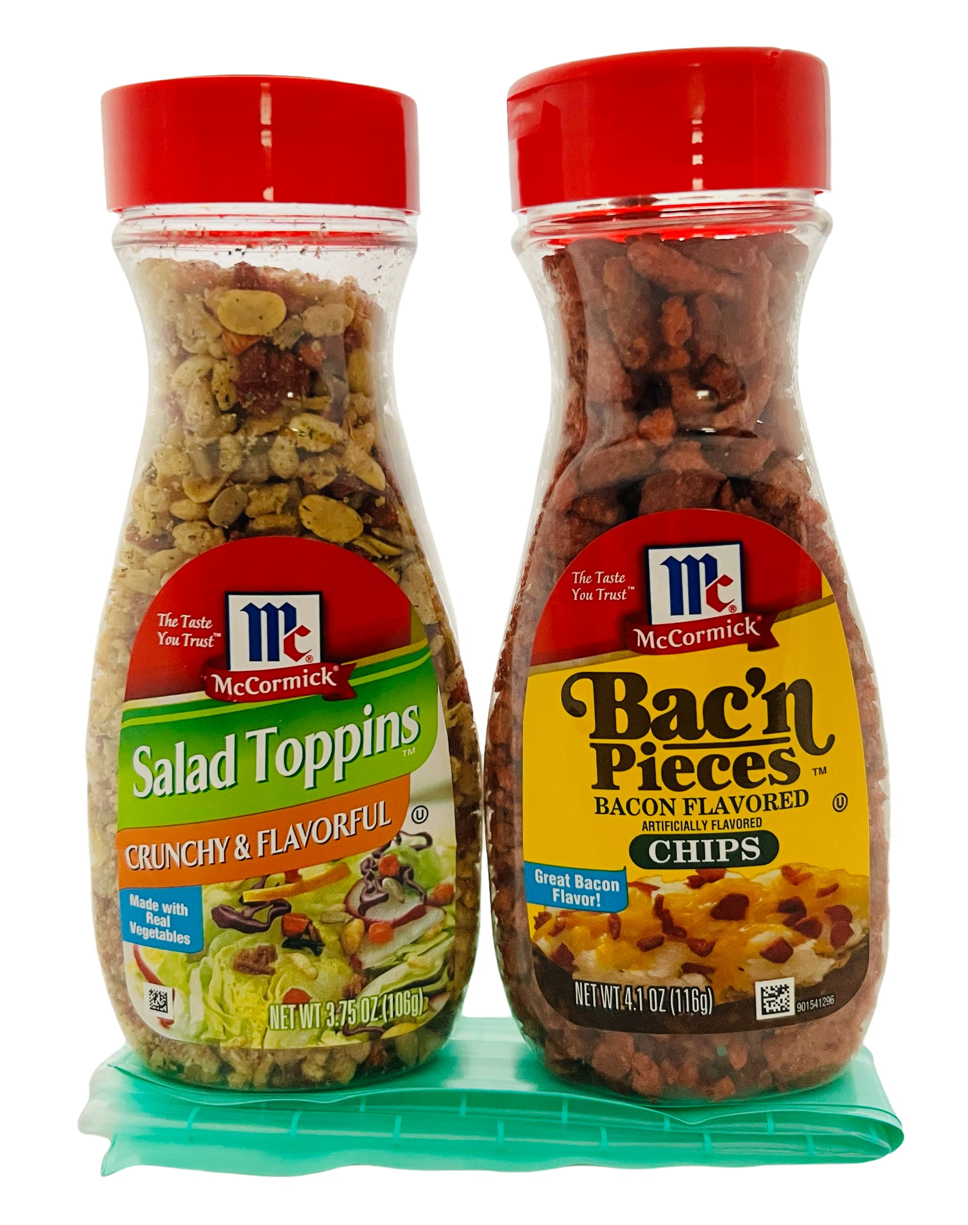  McCormick Crunchy Salad Toppings and Bacon Flavored Chips  Bundle (one container of each kind with storage / leftover bag). Great for  topping salads, baked potatoes and more! : Grocery 