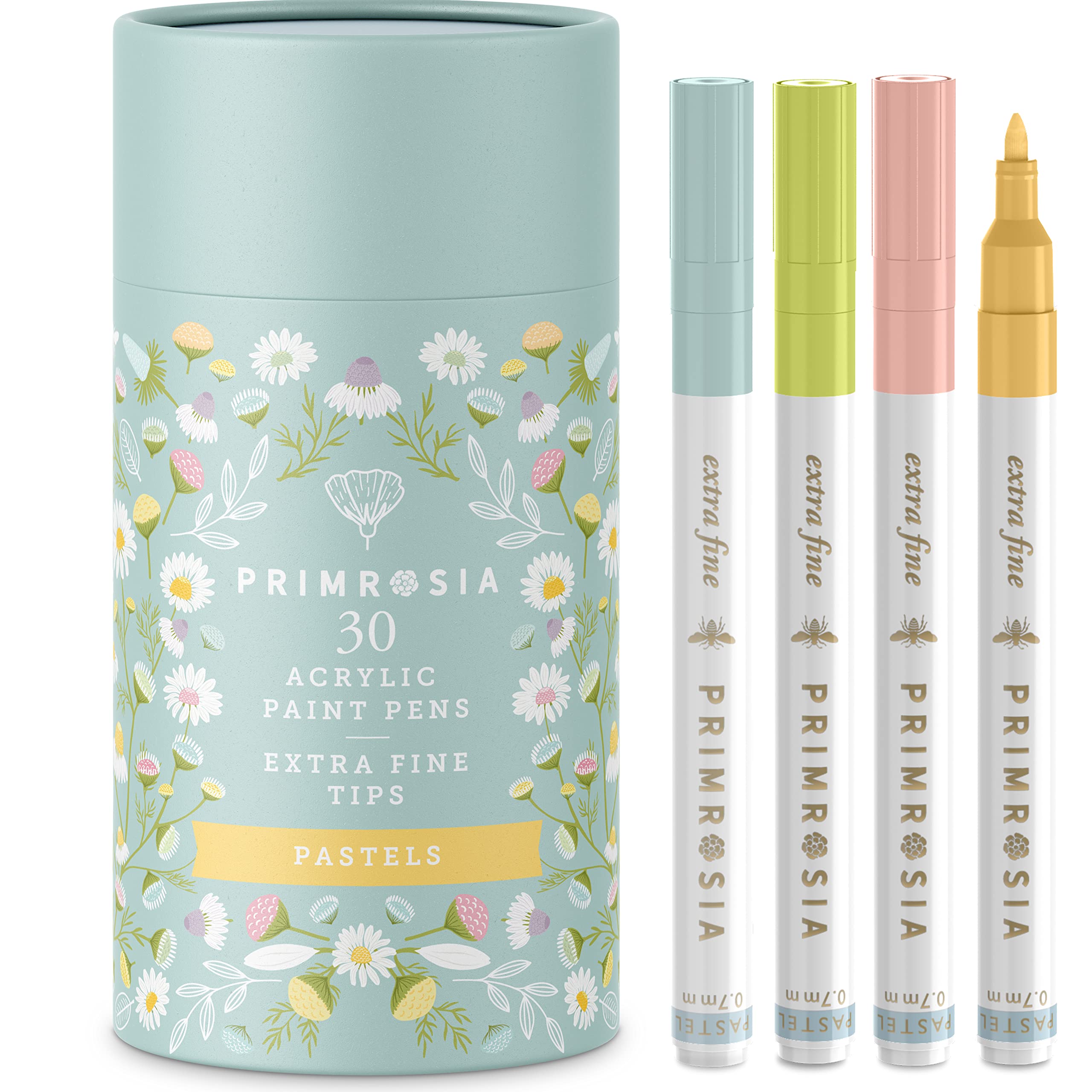 Primrosia 30 Pastel Acrylic Paint Pens Extra Fine Tip Marker Set. Art  supplies for Bullet Journals Planners Drawing Scrapbooking Coloring  Calligraphy and Lettering Pastel Colors