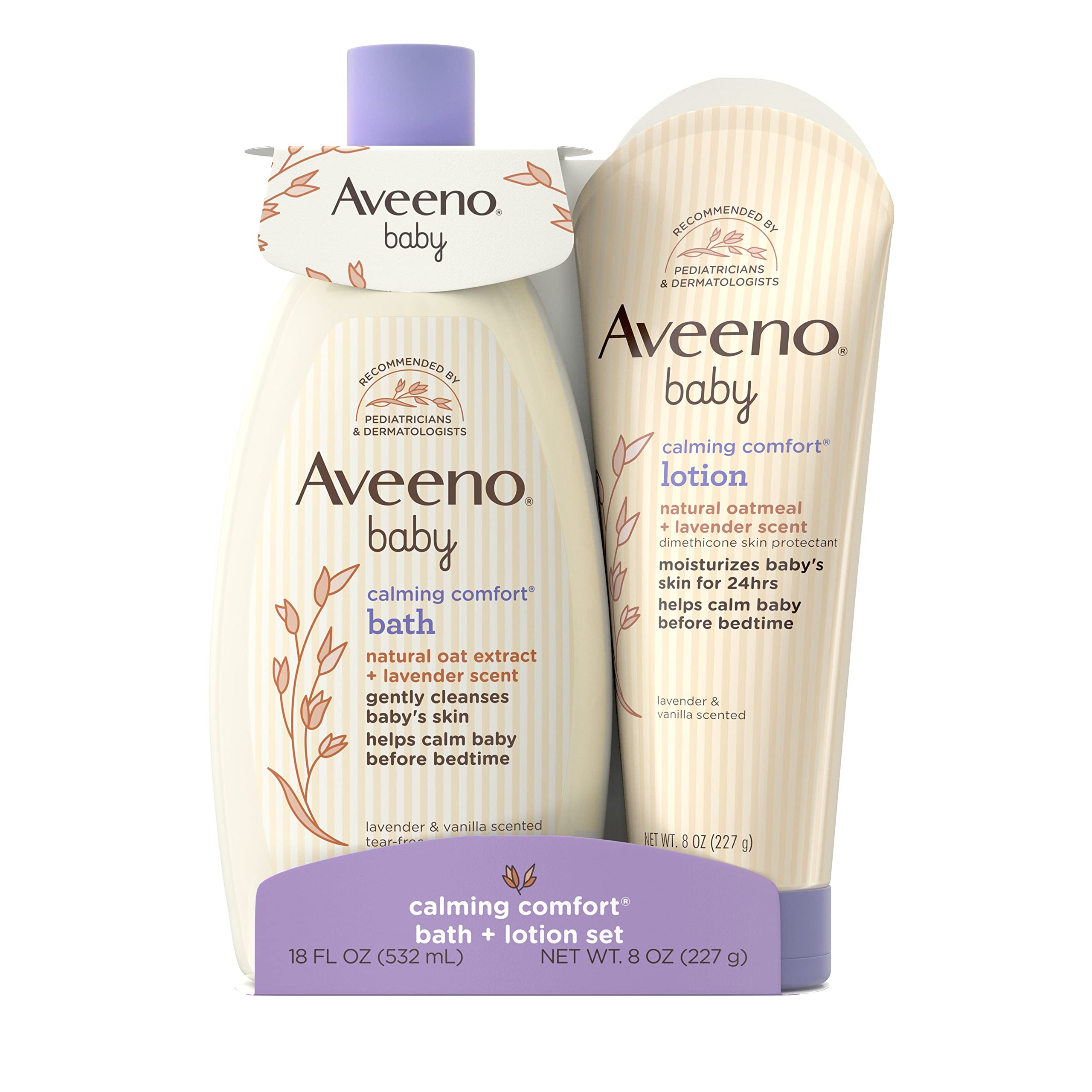 Aveeno Baby Calming Comfort Moisturizing Lotion with Relaxing Lavender 