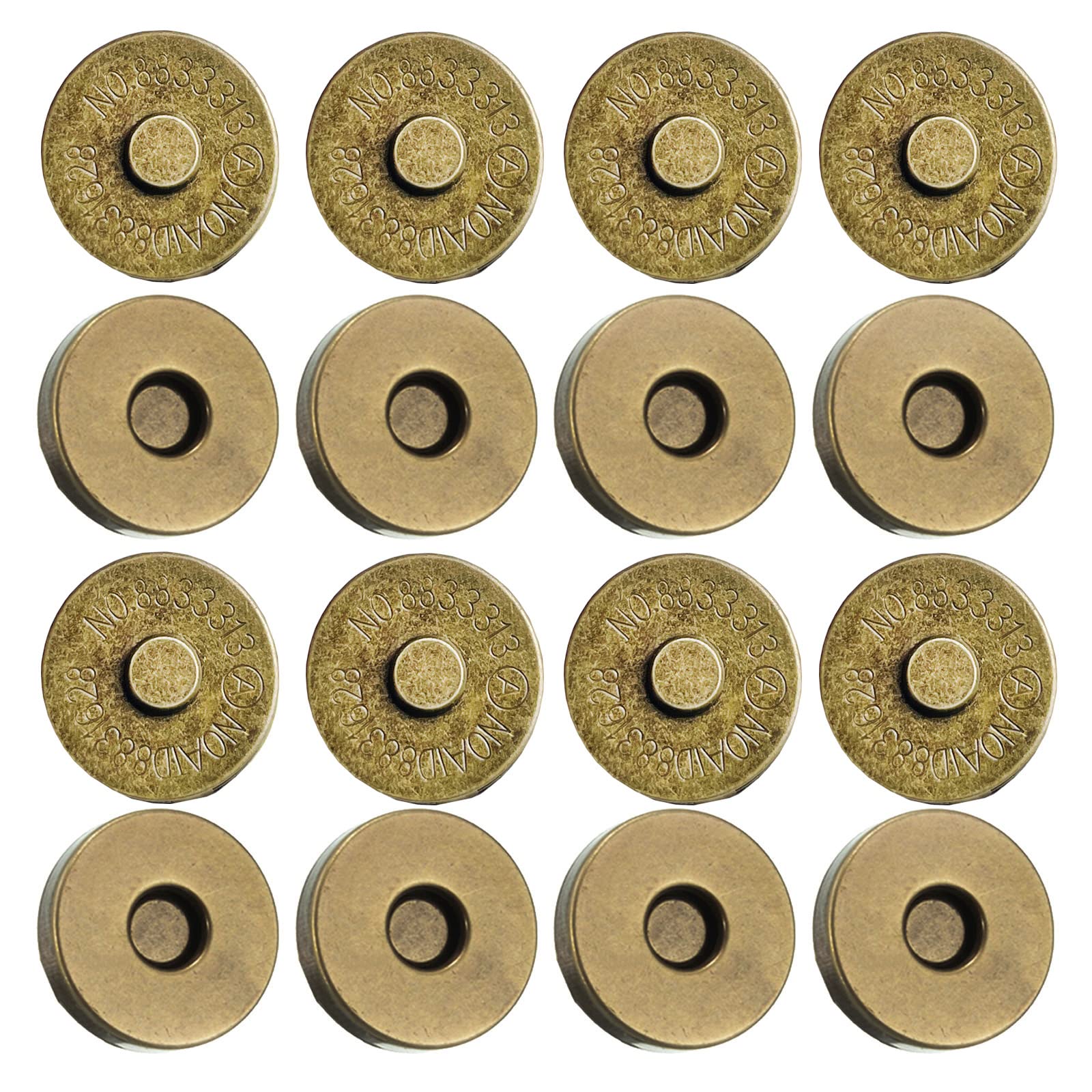  1st Choice Magnetic Button Clasp Snaps - Purses, Bags, Clothes  - No Tools Required - Choose Small or Large Magnetic button size: 18mm