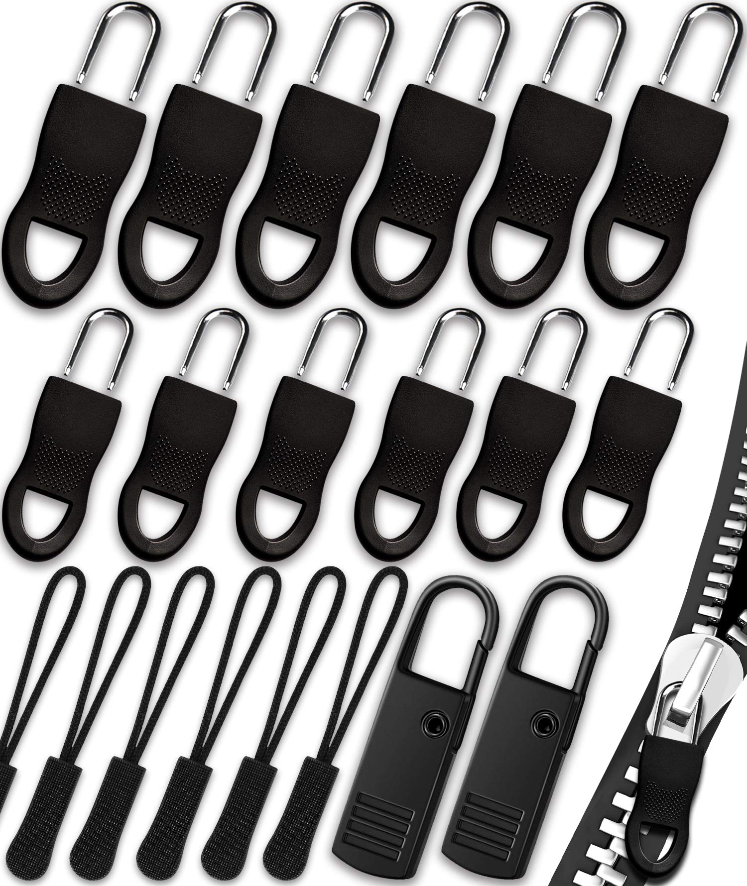 Robust and Secure Heavy Duty Zipper Pulls for Garments 