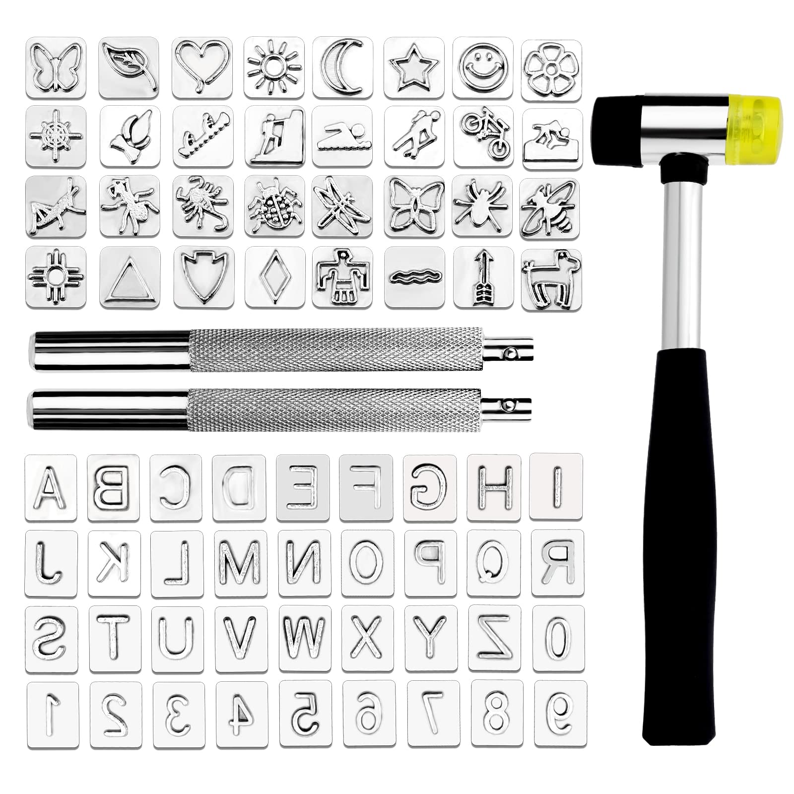  SEWACC 1 Box Alphanumeric Stamping Steel Number Punch Leather  Craft Stamping Tools Leather Stamping Kit My Intent Maker Kit Capital  Letter Rush Alloy Steel Metal : Arts, Crafts & Sewing