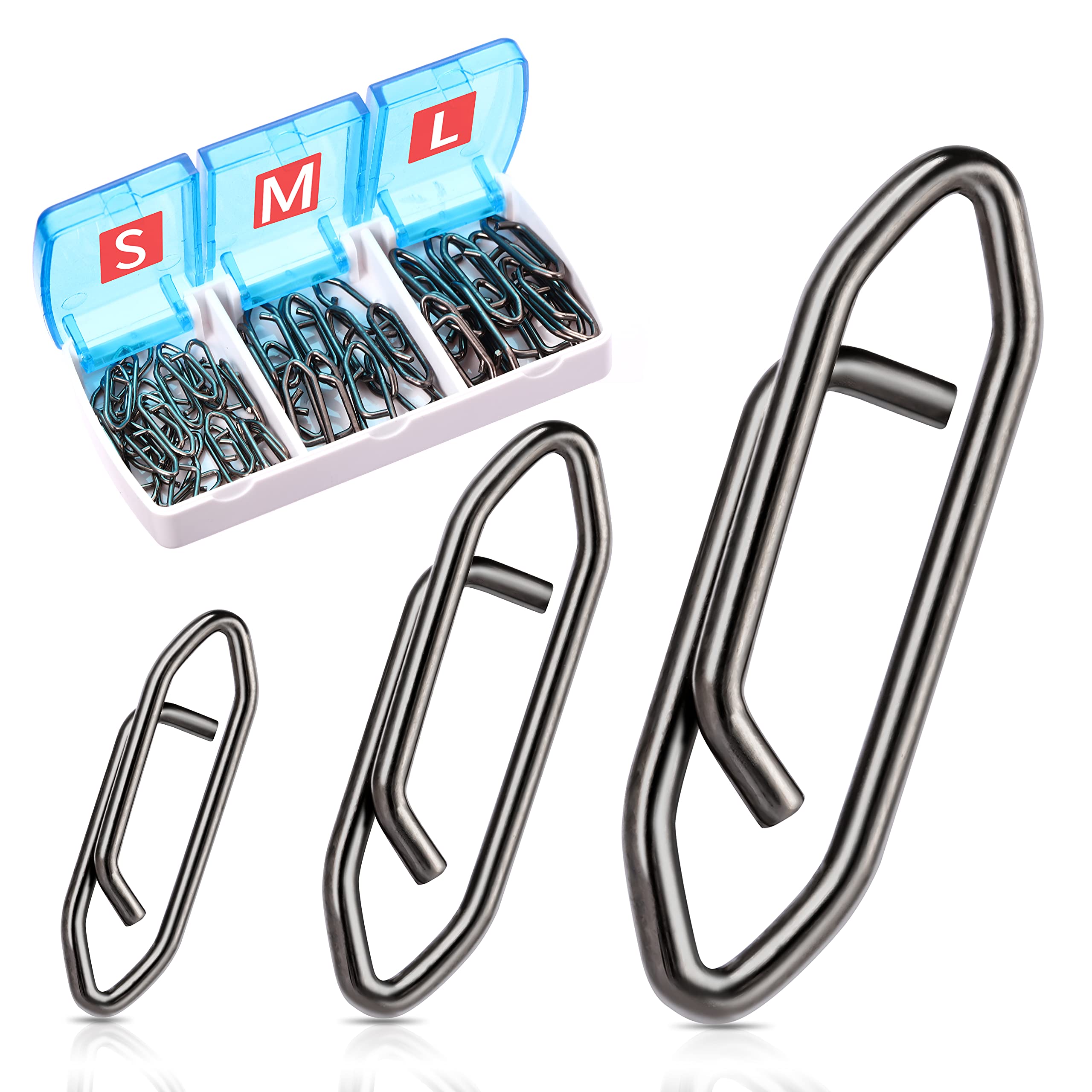 50pcs Tactical Anglers Power Clips - Strong and Durable Stainless Steel  Fishing Snaps for Quick and Easy Lure Changes