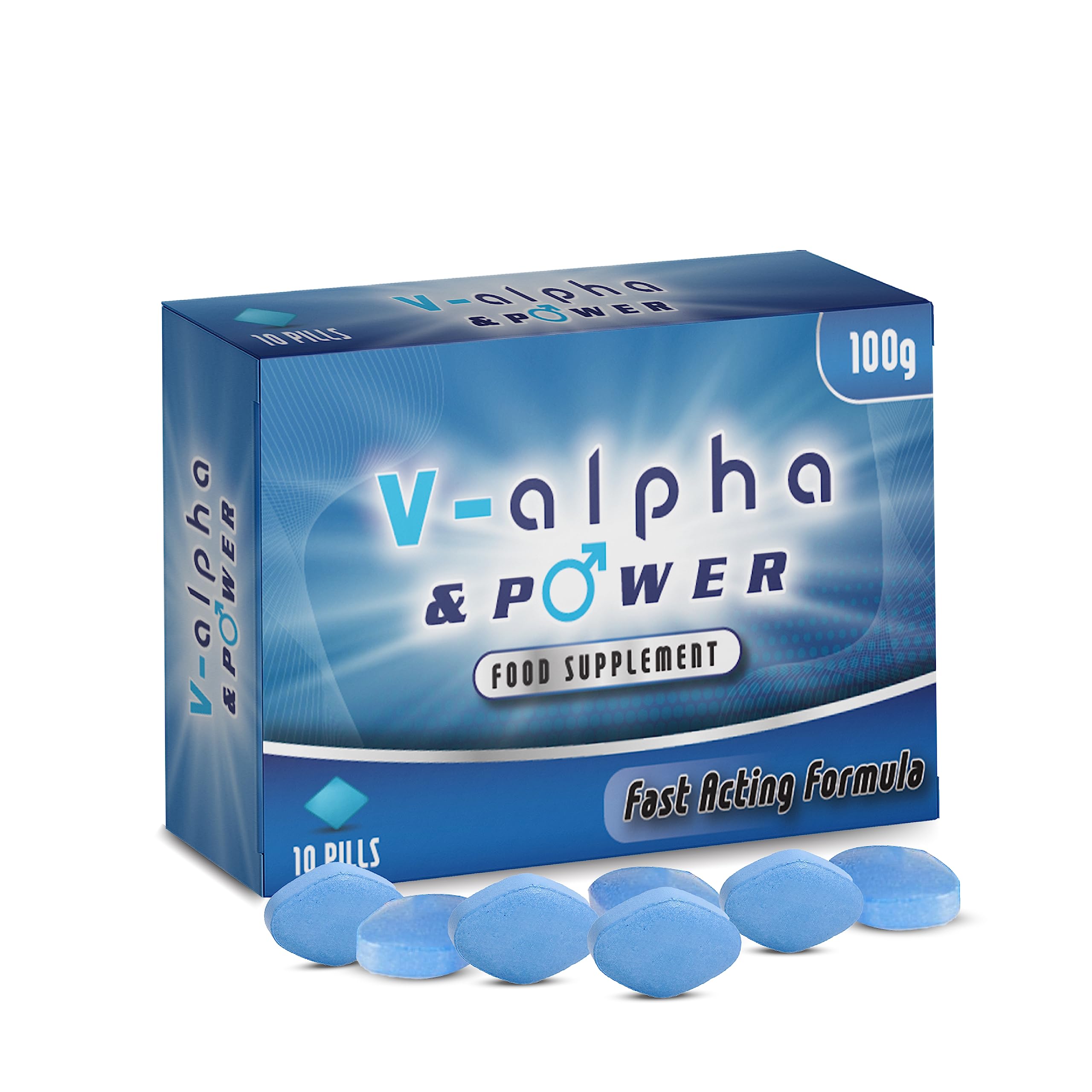 V-Alpha & Power- Gives Maximum Duration | 10 Tablets | Strong and Fast  Effect - 100