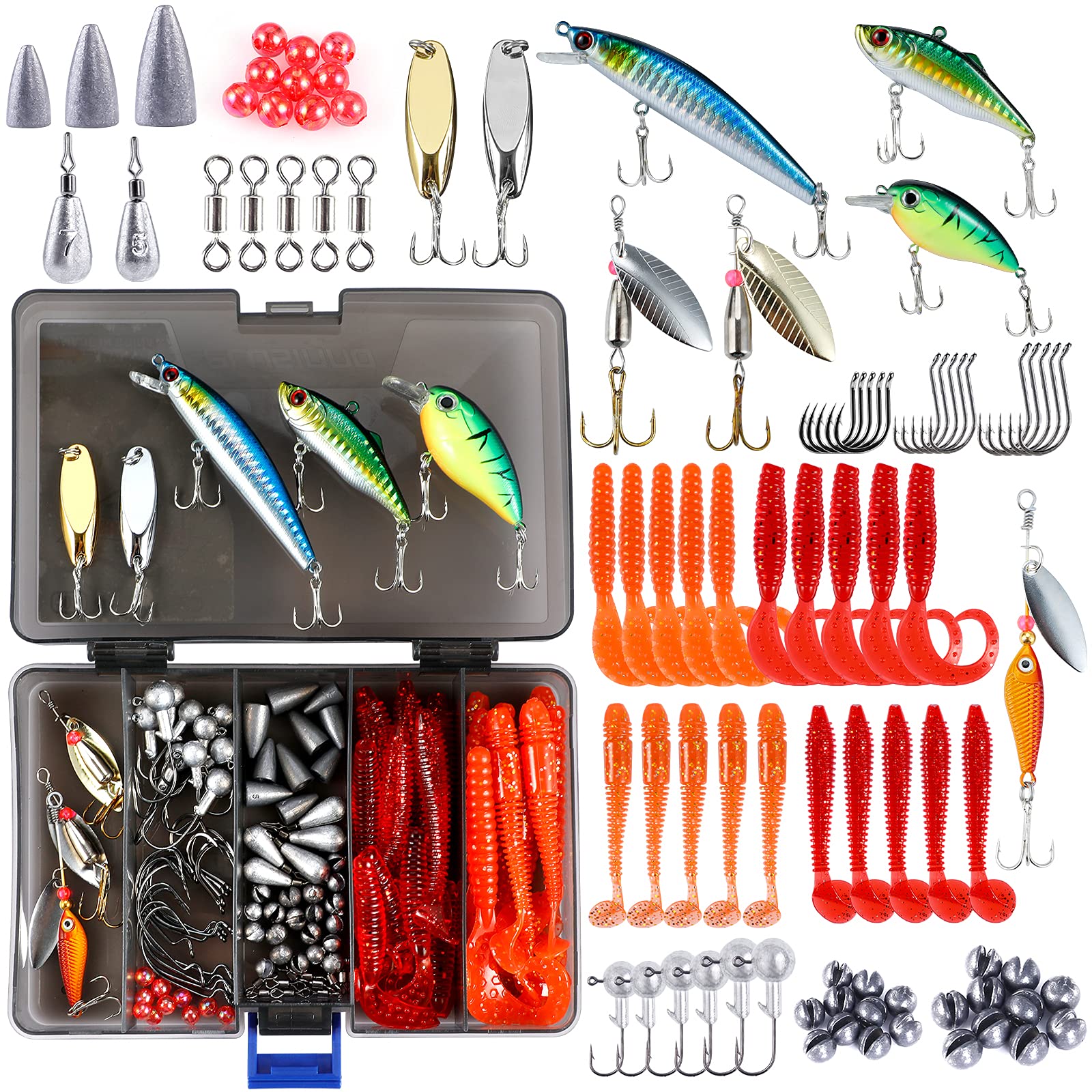 Tackle /Box Fishing Tackles Box Accessories Kit Set With Hooks