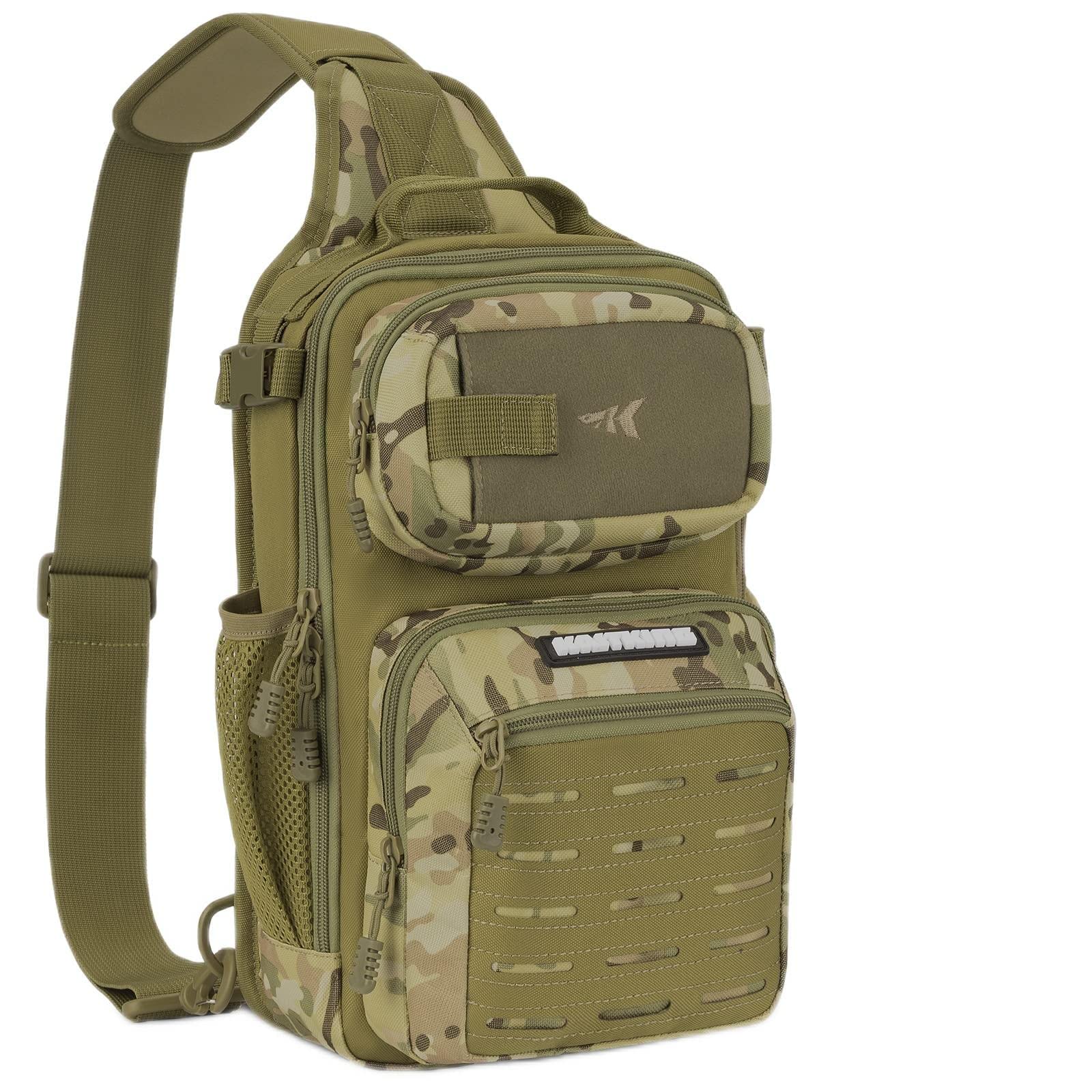 KastKing BlowBak Tactical Fishing Sling Tackle Storage Bag Lightweight  Sling Fishing Backpack - Sling Tool Bag for
