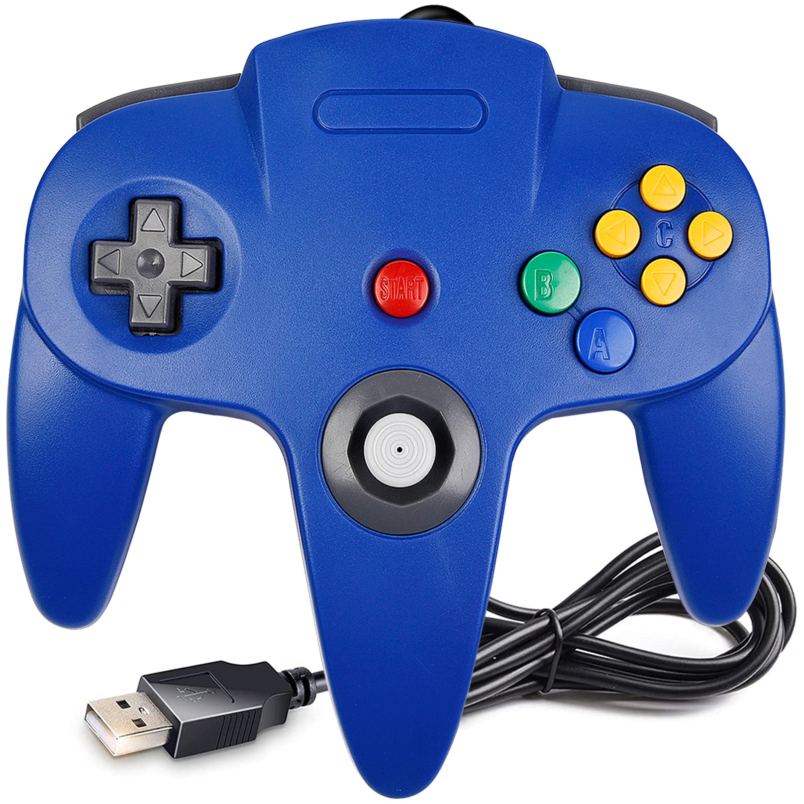 MODESLAB USB Classic N64 Controller 64-Bit Wired PC Game pad Joystick for  Windows PC MAC