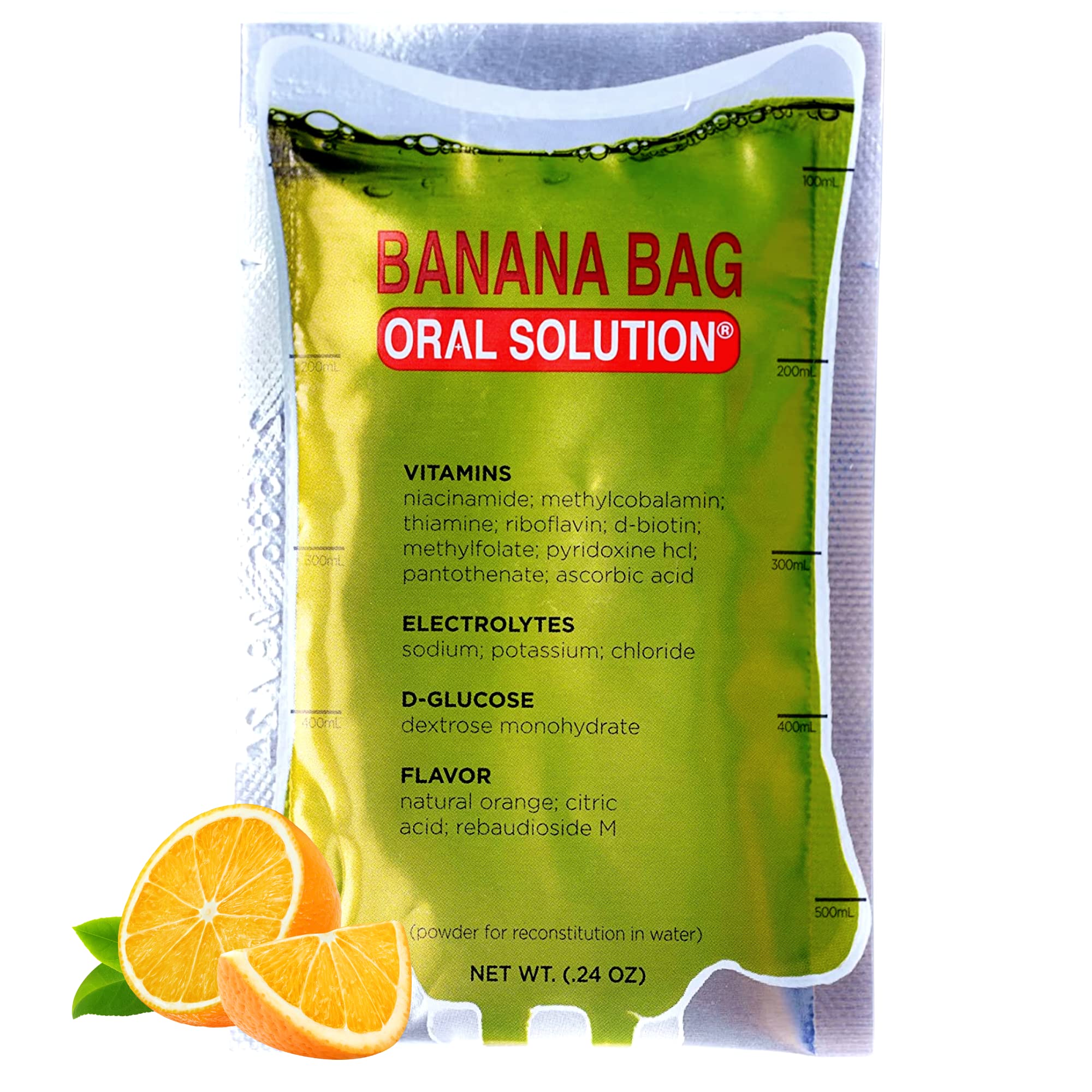 Banana Bag Oral Solution Sweet Orange Electrolyte & Vitamin Powder