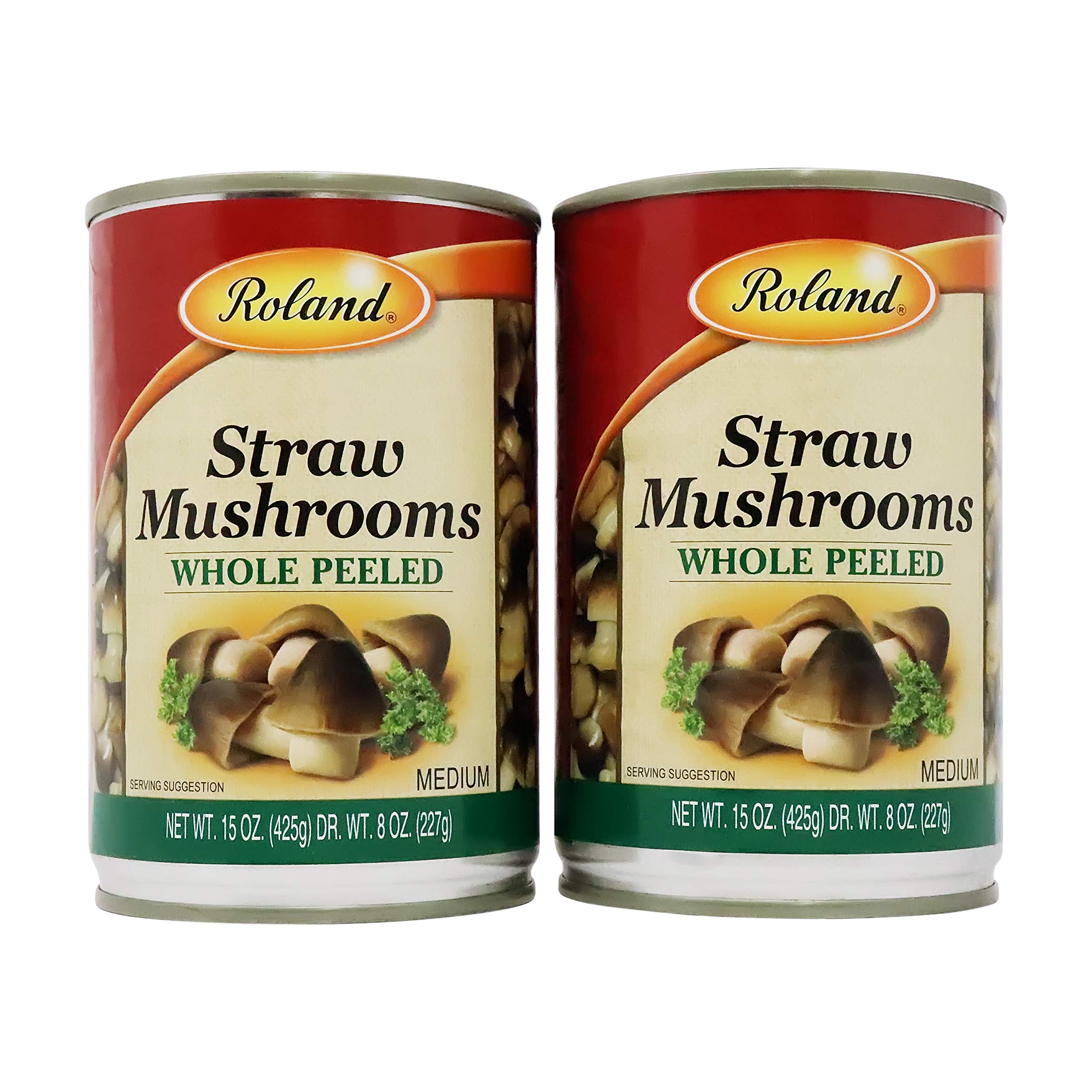  Roland Foods Canned Peeled Straw Mushrooms, 15 Ounce Can, Pack  of 8 : Grocery & Gourmet Food