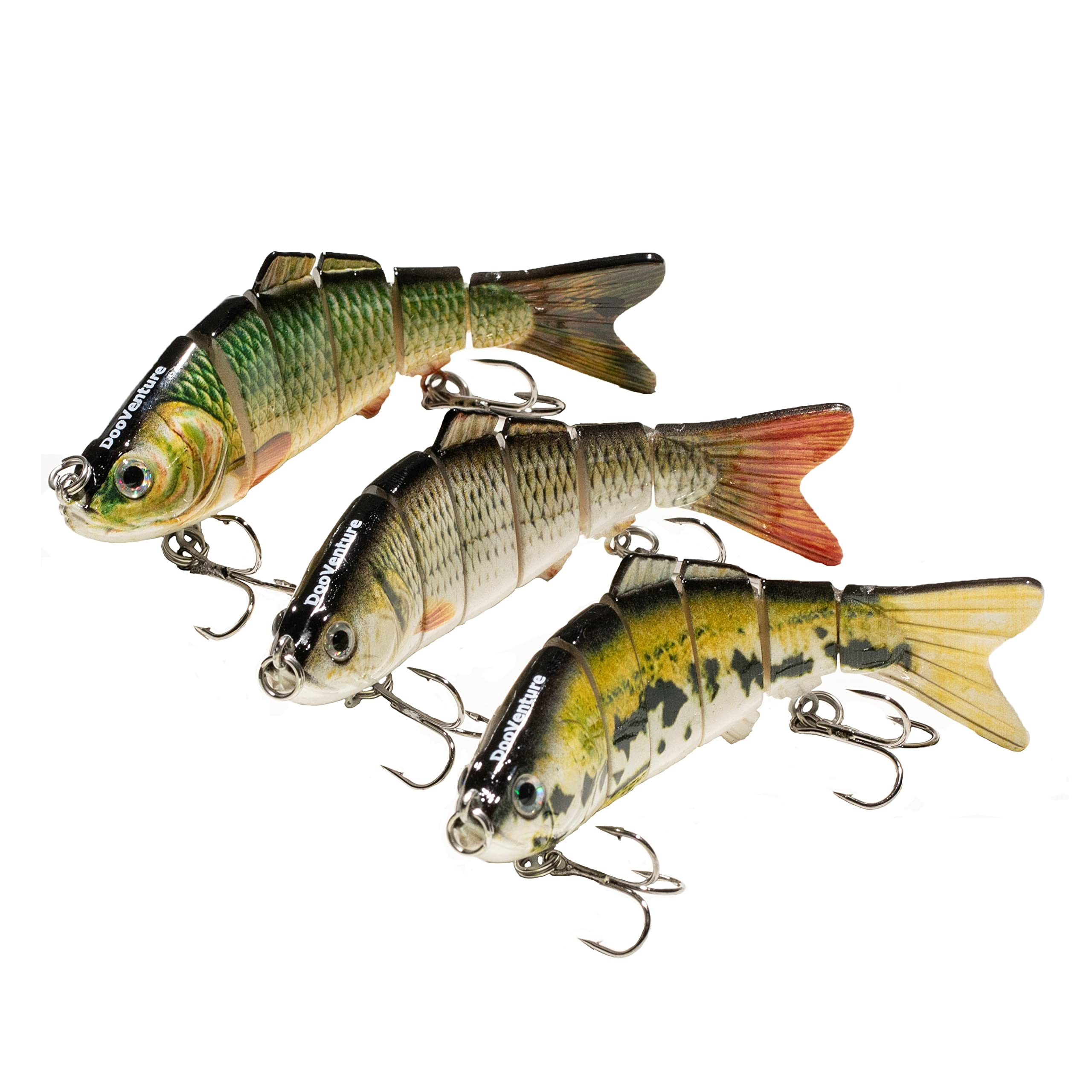  3-Pack Multi-Jointed Fishing Lures – Slow Sinking