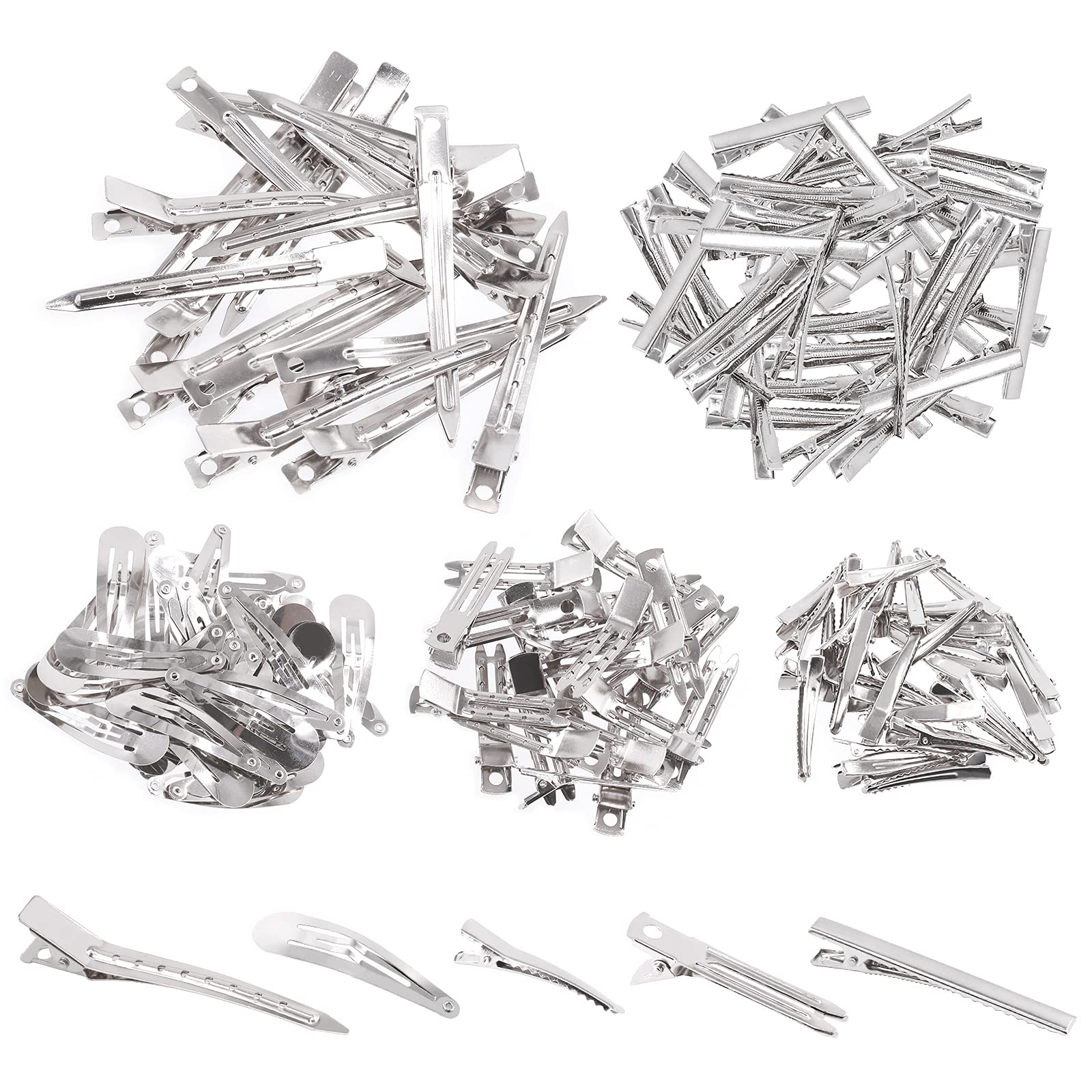  Beavorty 160pcs DIY word clip spring clip metallic