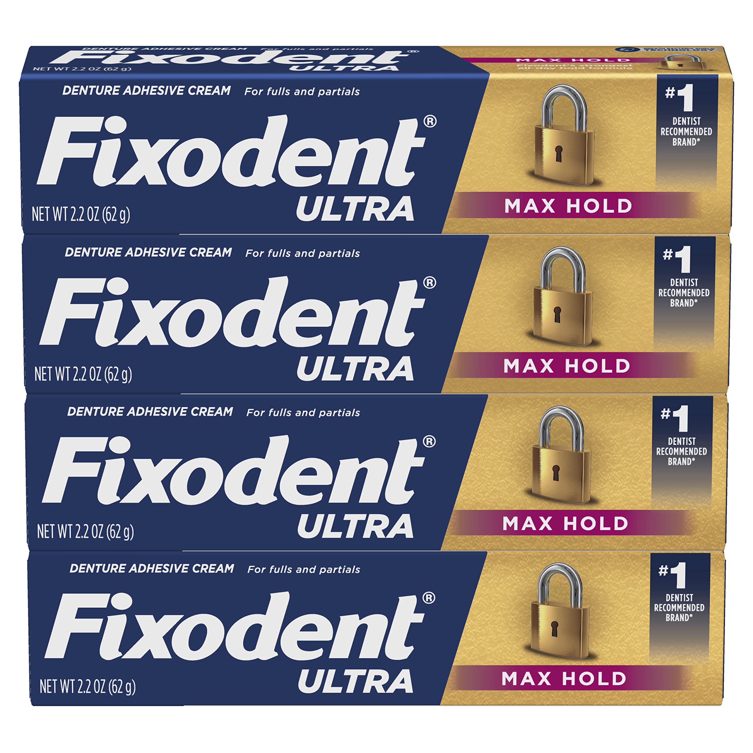 Fixodent Ultra Max Hold Dental Adhesive, 2.2 oz