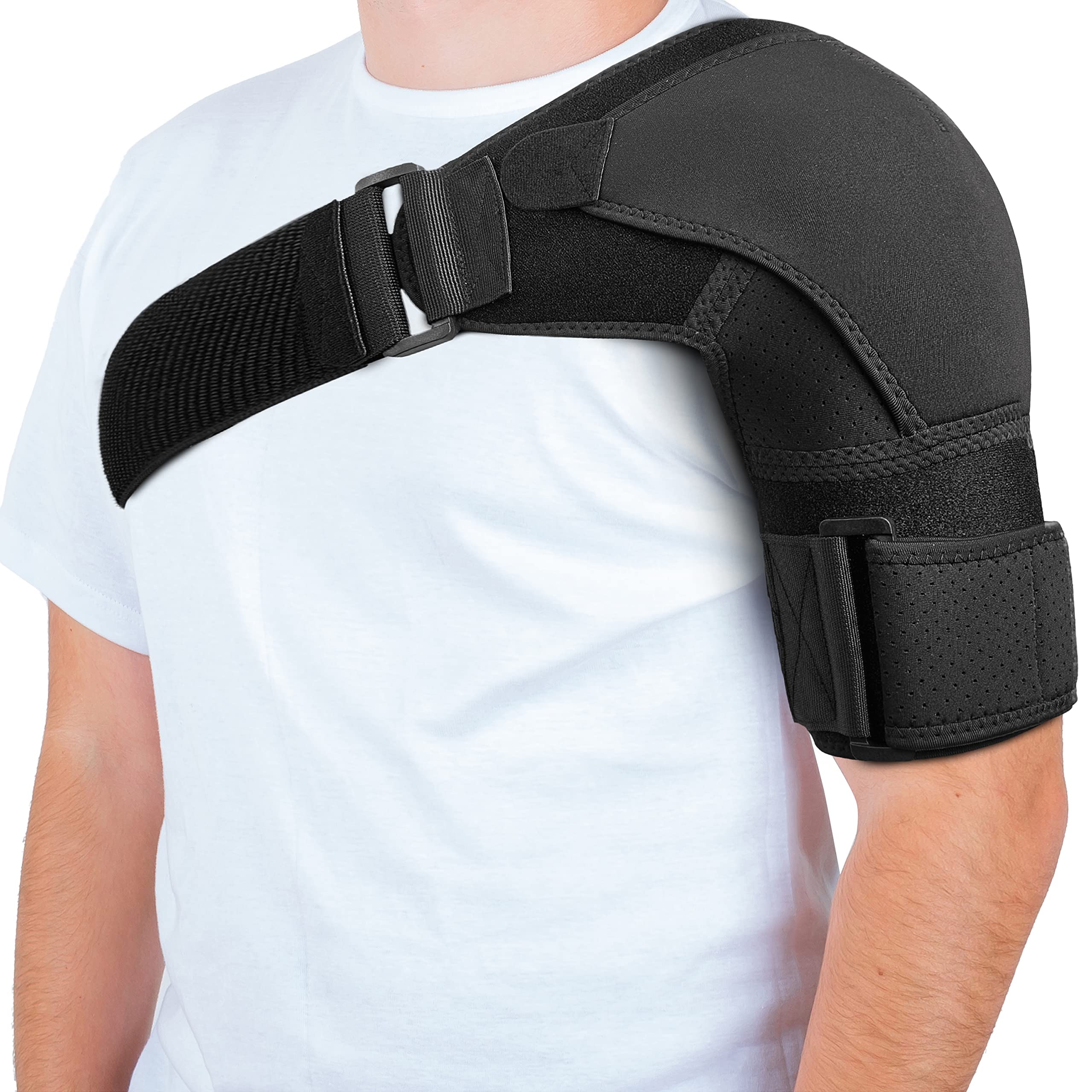 Ueasy Double Shoulder Support Brace Posture Gym Sport Injury Guard armor  Back Pad Cuff Brace for Pain Relief for Arthritis, Arm, Joint Injury,  Dislocated for Men Women Shoulder Protector 