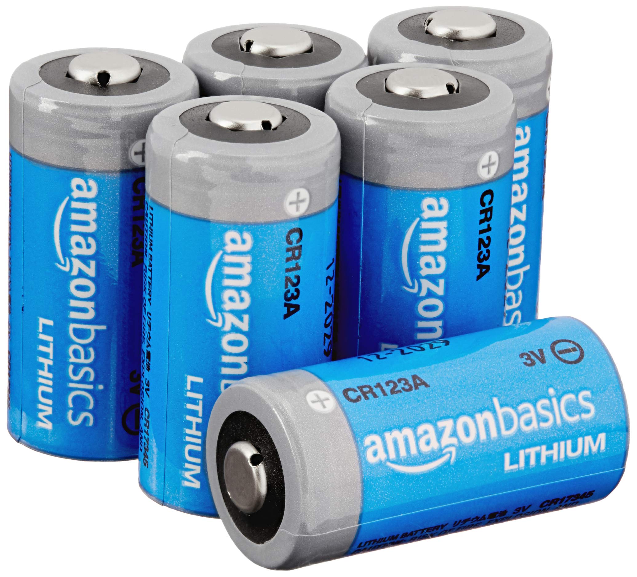 Taken CR123A 3V Lithium Battery, 6 Pack 1600mAh Non-Rechargeable