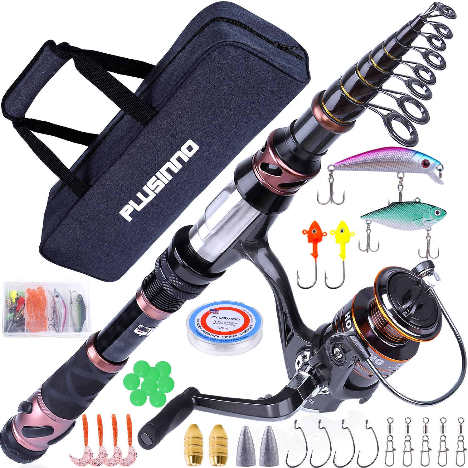 Telescopic Fishing Rod,Fishing Pole Reel Combo Kit