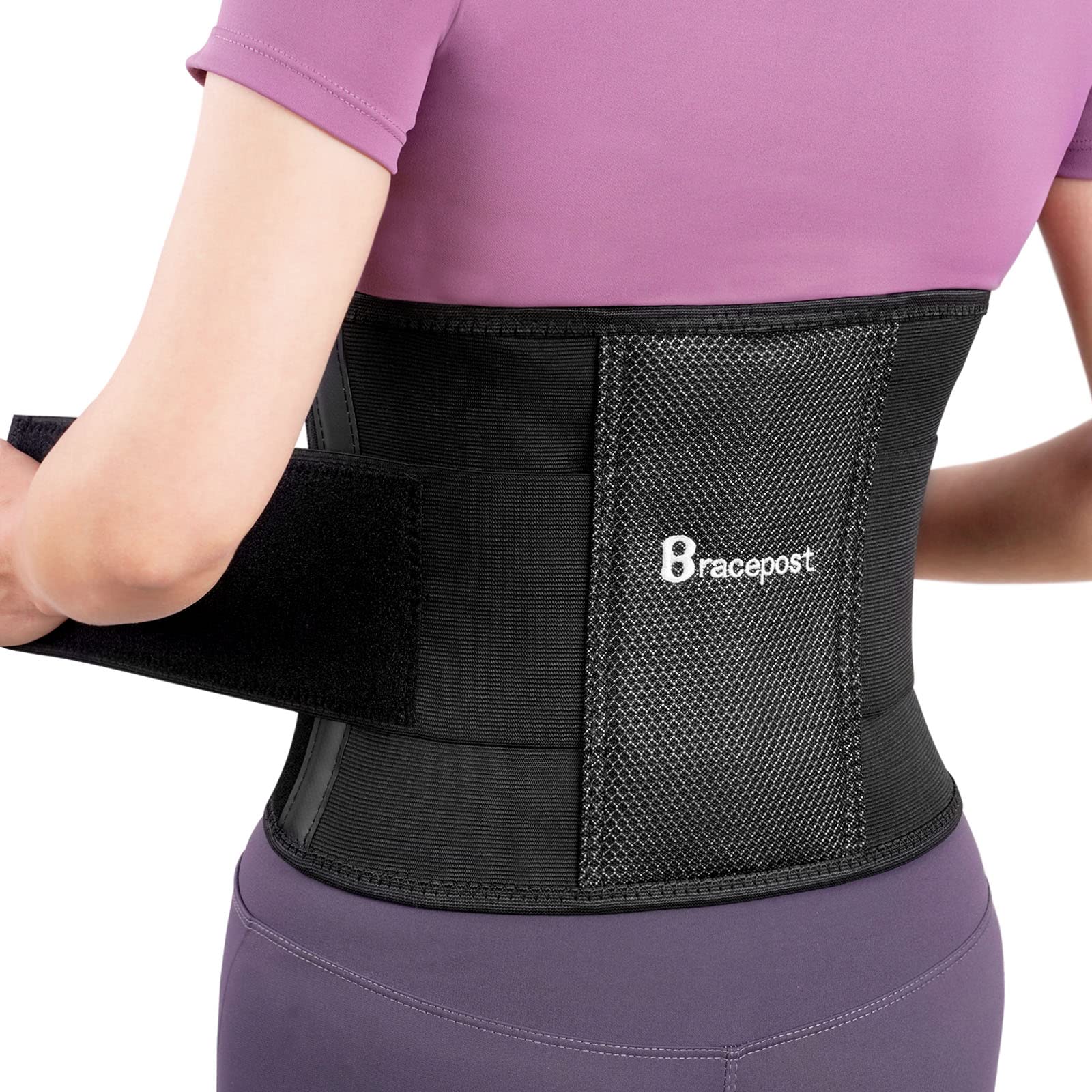Breathable Waist Trainer Gym Girdle Back Lumbar Support Belt with 8 Stays  Adjustable Abdominal Binder for Man Women Lumbar Pad