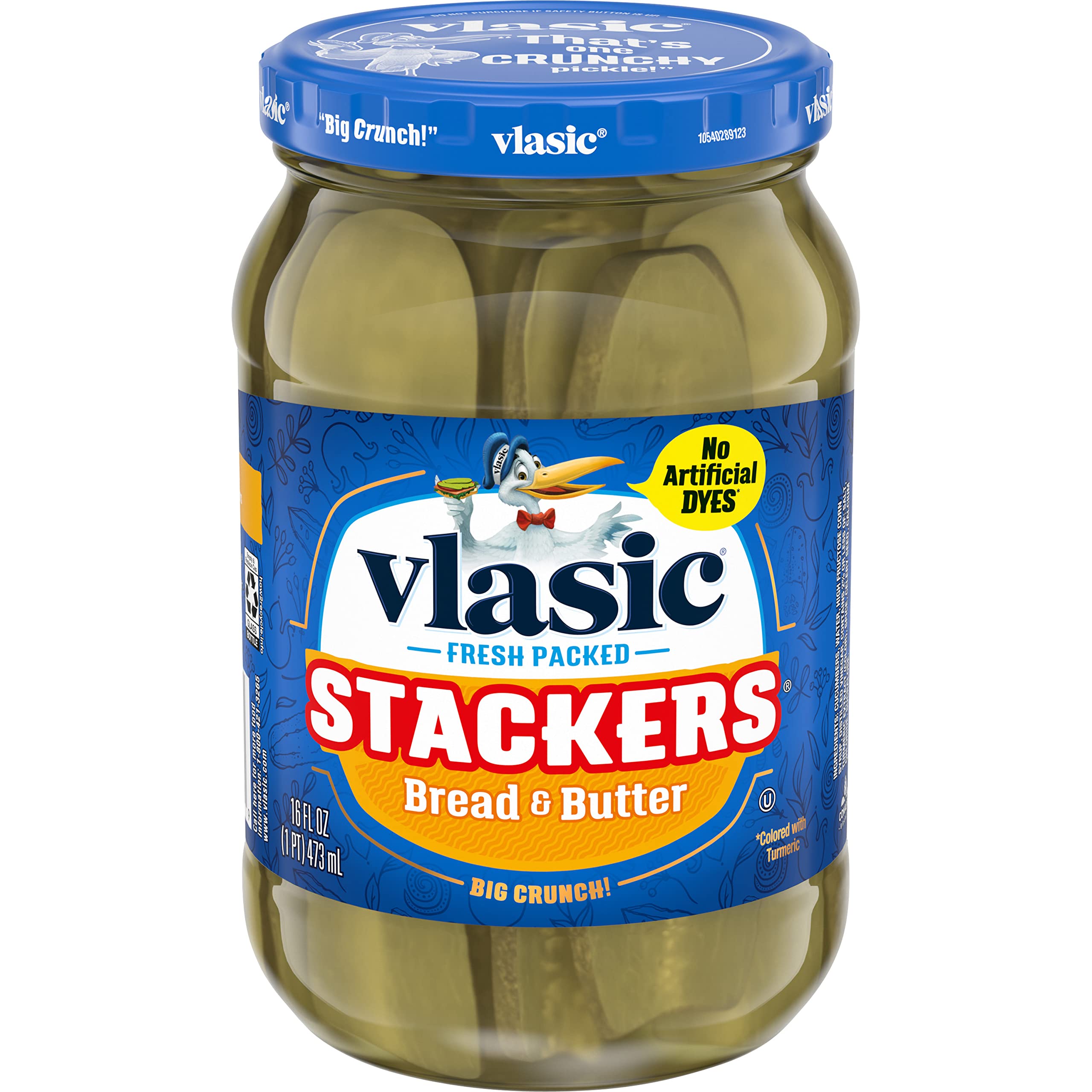 Vlasic Stackers Bread and Butter Pickles 16 FL oz Premium Quality Pickles