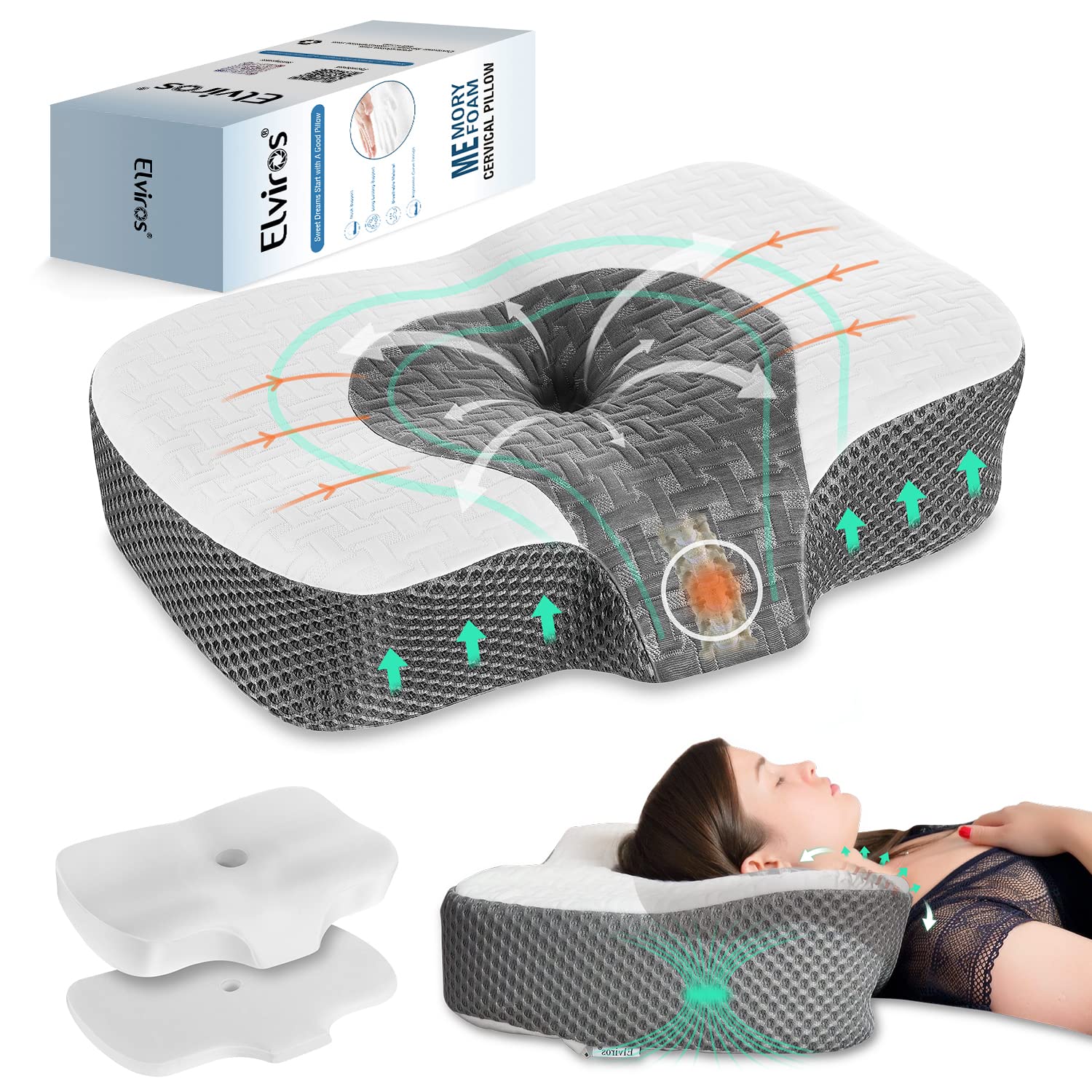 Adjustable Memory Foam Pillow Bedroom Sleeping Ergonomic Cervical Pillow  Accessory Bedroom Supply - AliExpress