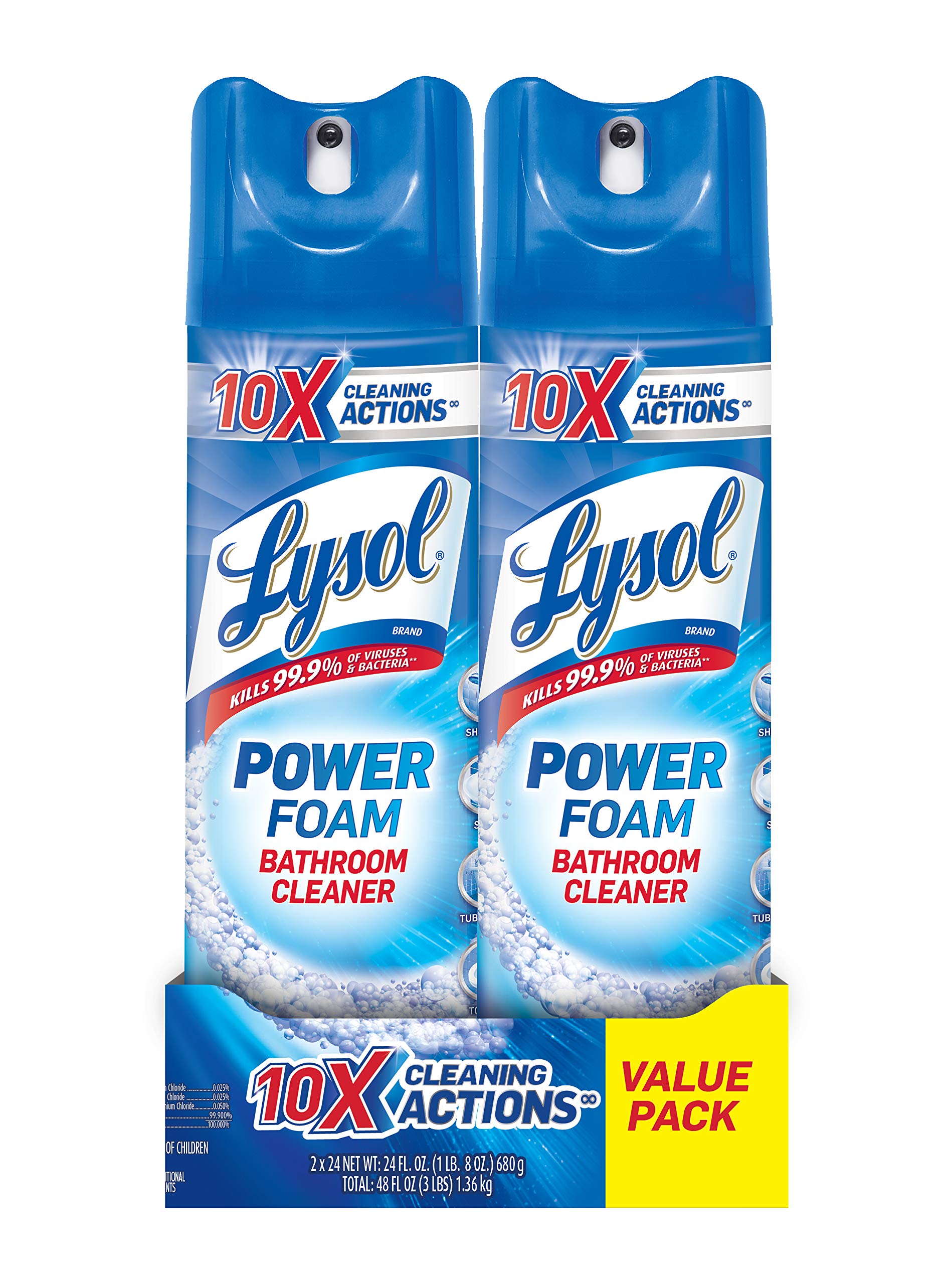 Lysol Power Toilet Bowl Cleaner, 48oz (2X24oz), 10X Cleaning Power