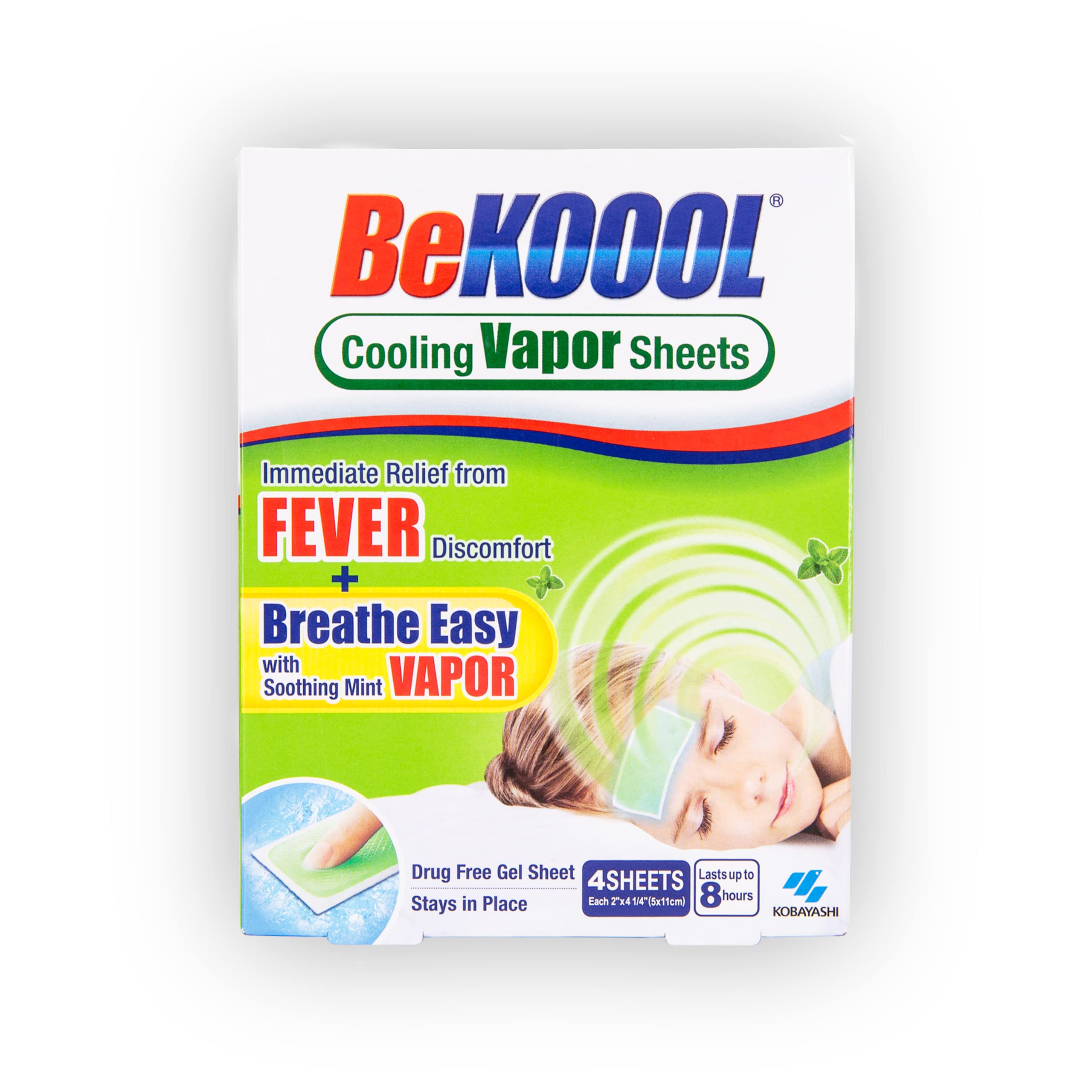 Be Koool Immediate Cooling Fever Reducing Soft Gel Sheets for Kids